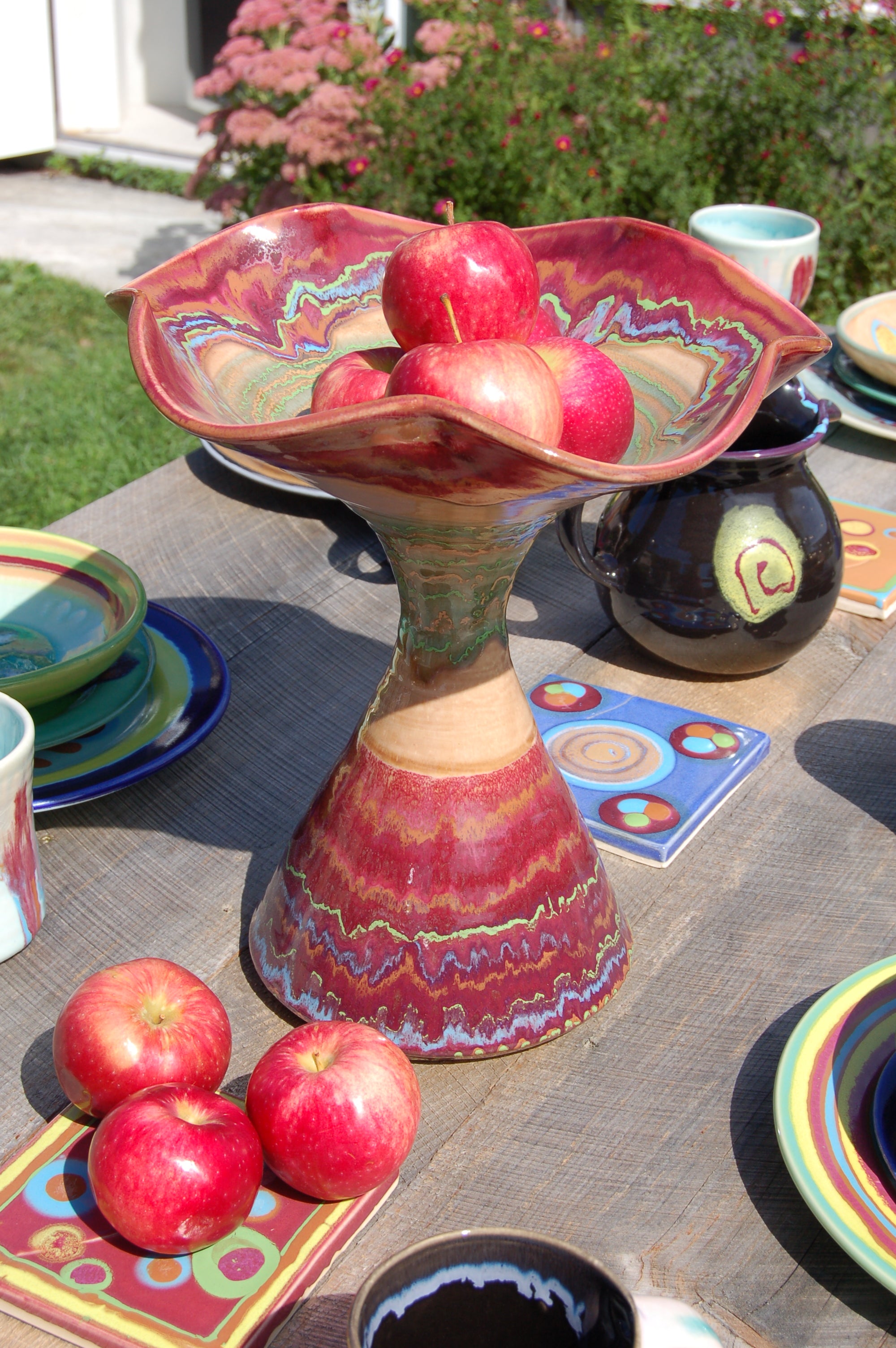 Tall Compote Bowl Lasser Ceramics