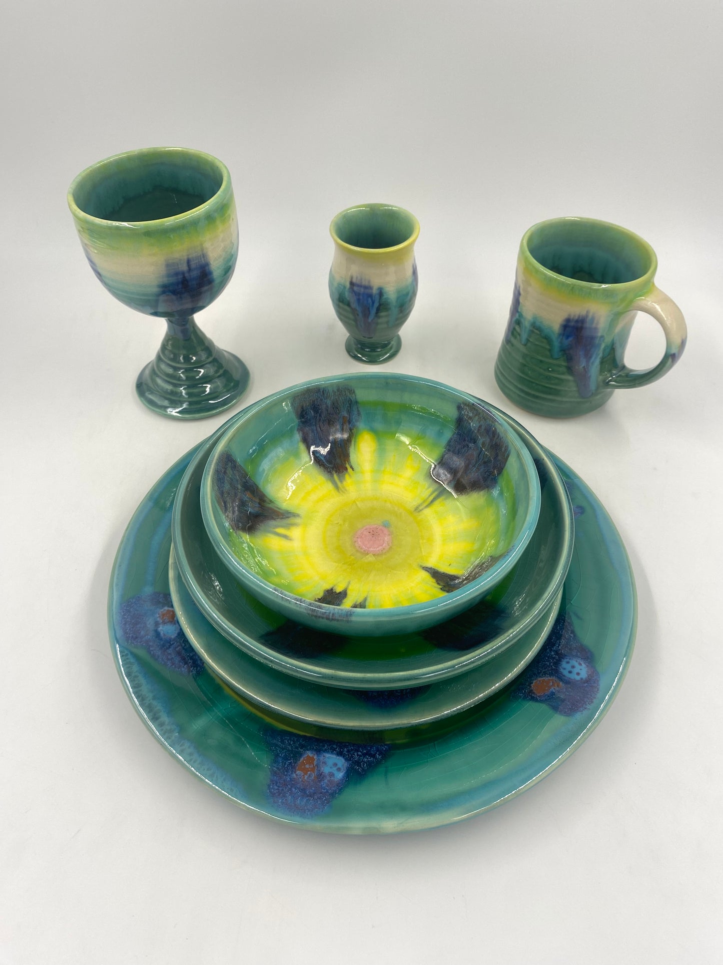 Teal Salad Plate - Lasser Ceramics