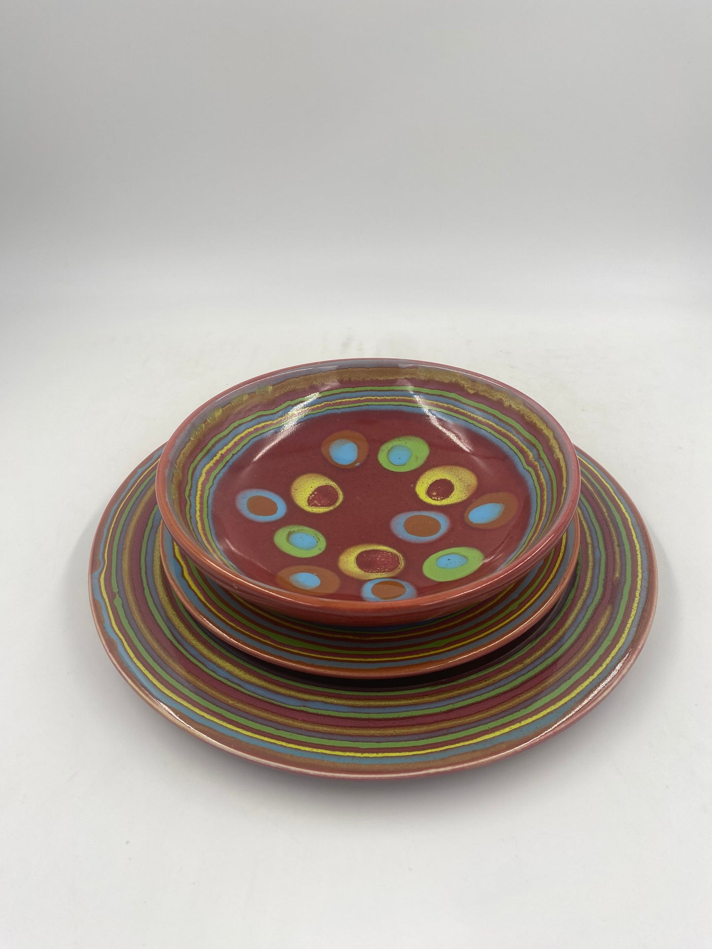 Asteroid Red Salad Plate