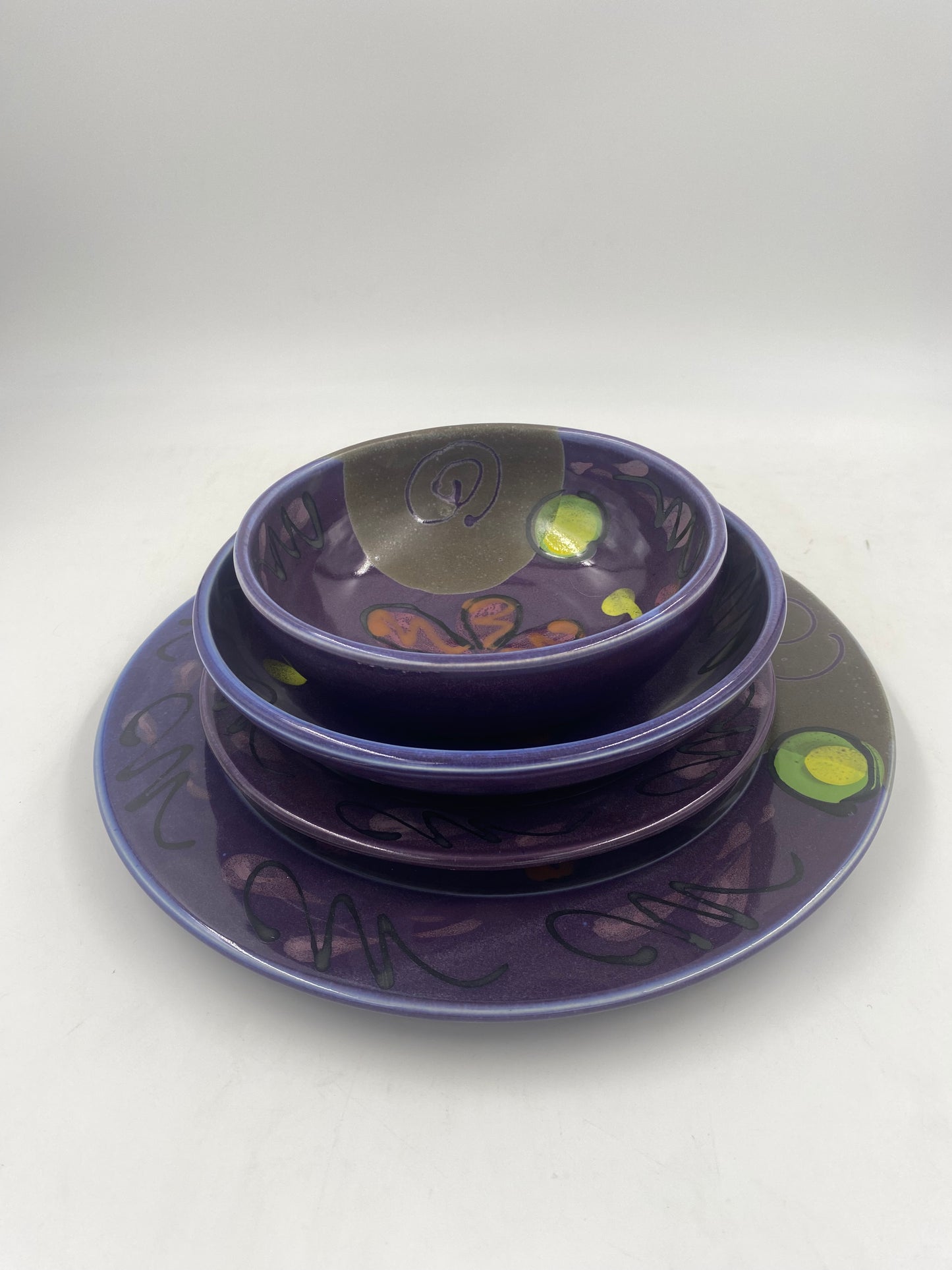 Purple Poppy Dinner Plate