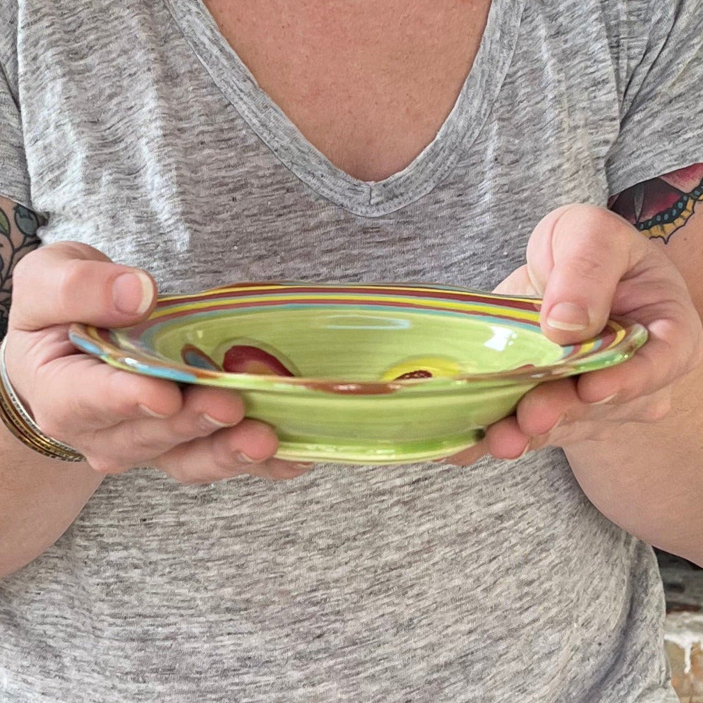 Planet Green Carved Rim Bowl