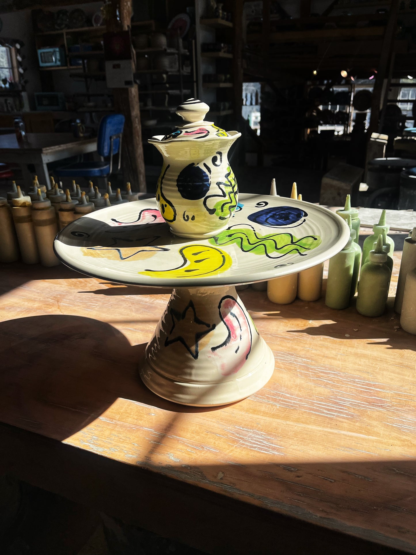 Beach Party Scalloped Rim Jar - Lasser Ceramics