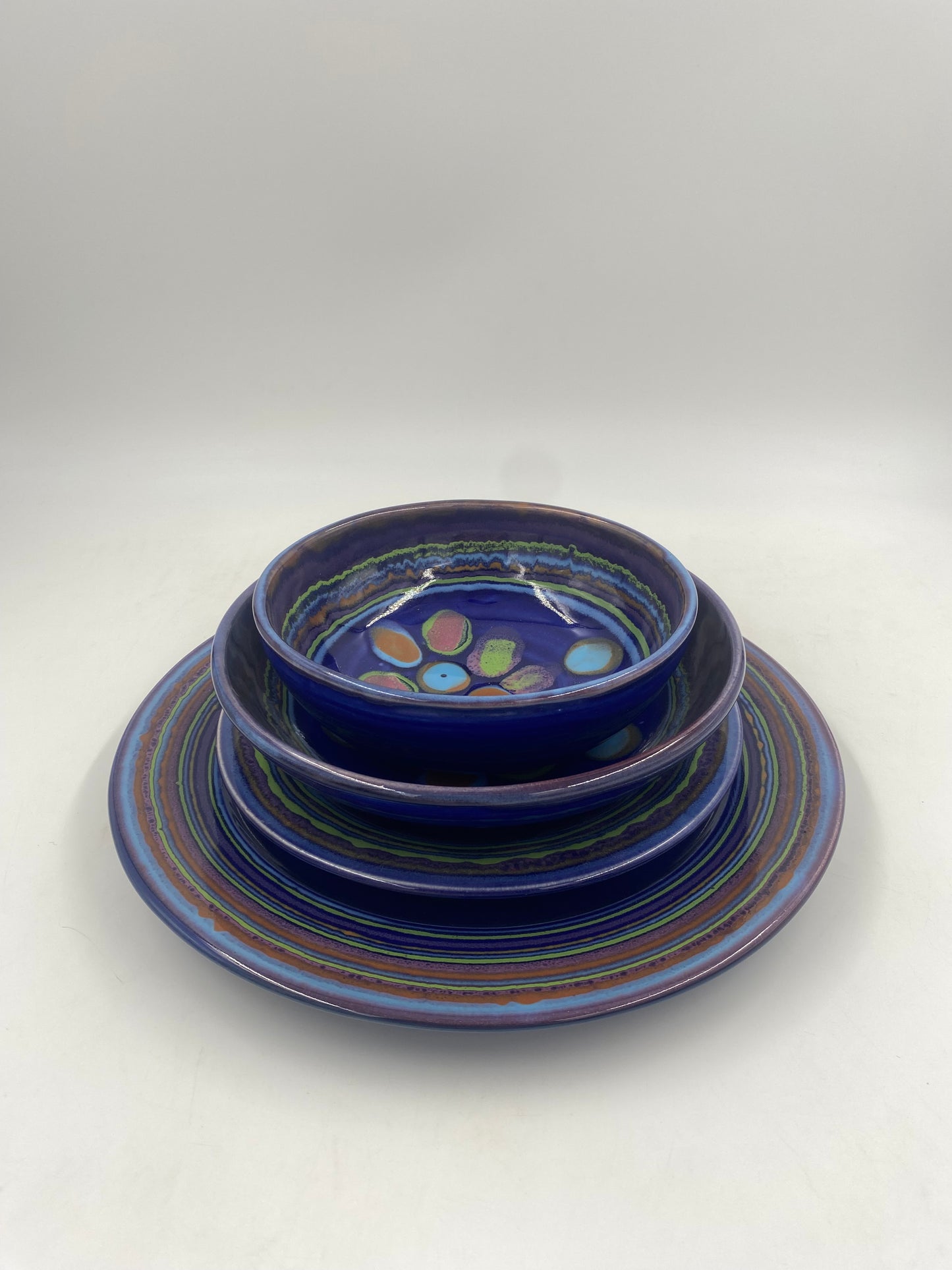 Galaxy Blue Salad Plate