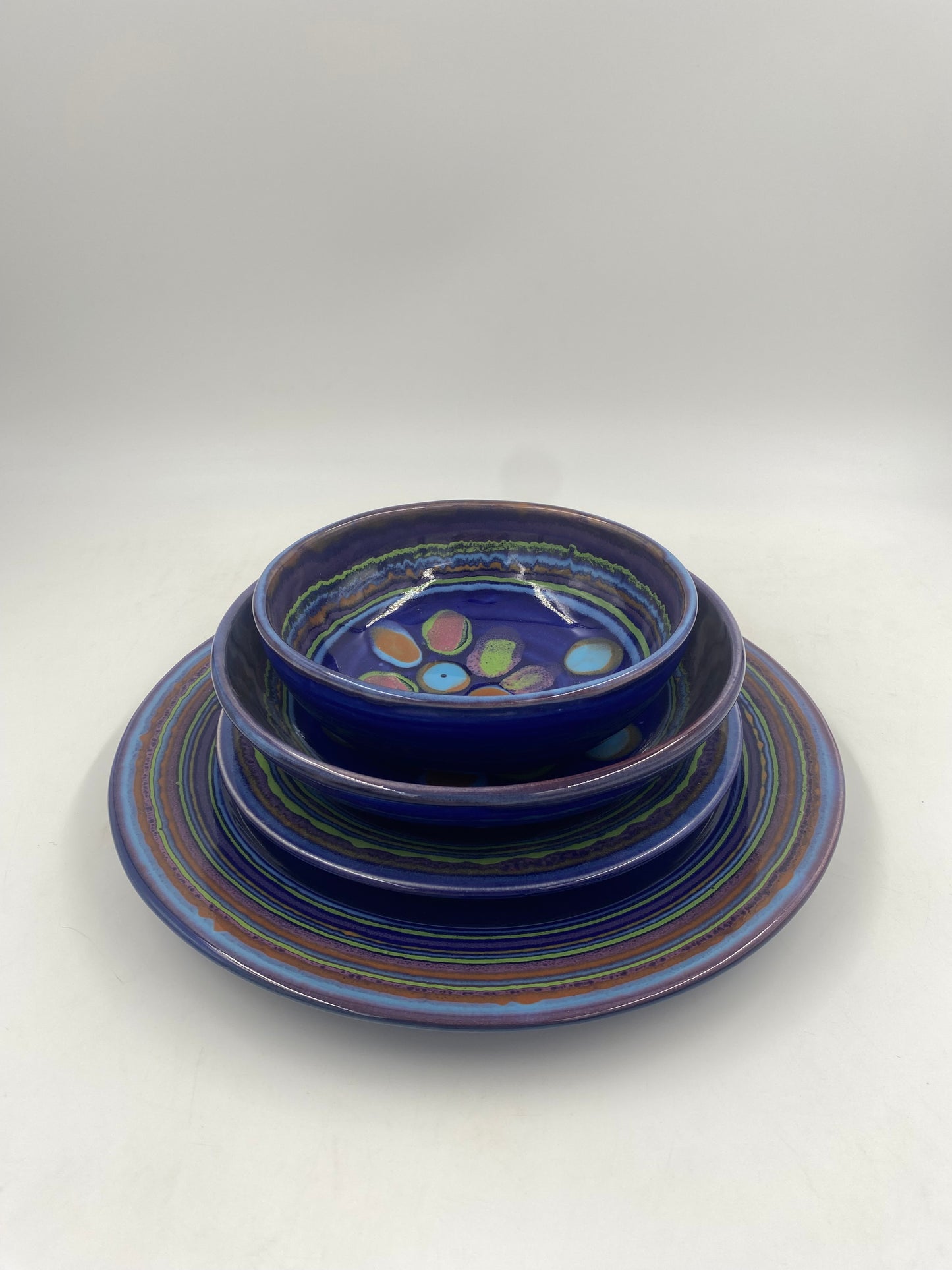 Galaxy Blue Dinner Plate - Lasser Ceramics