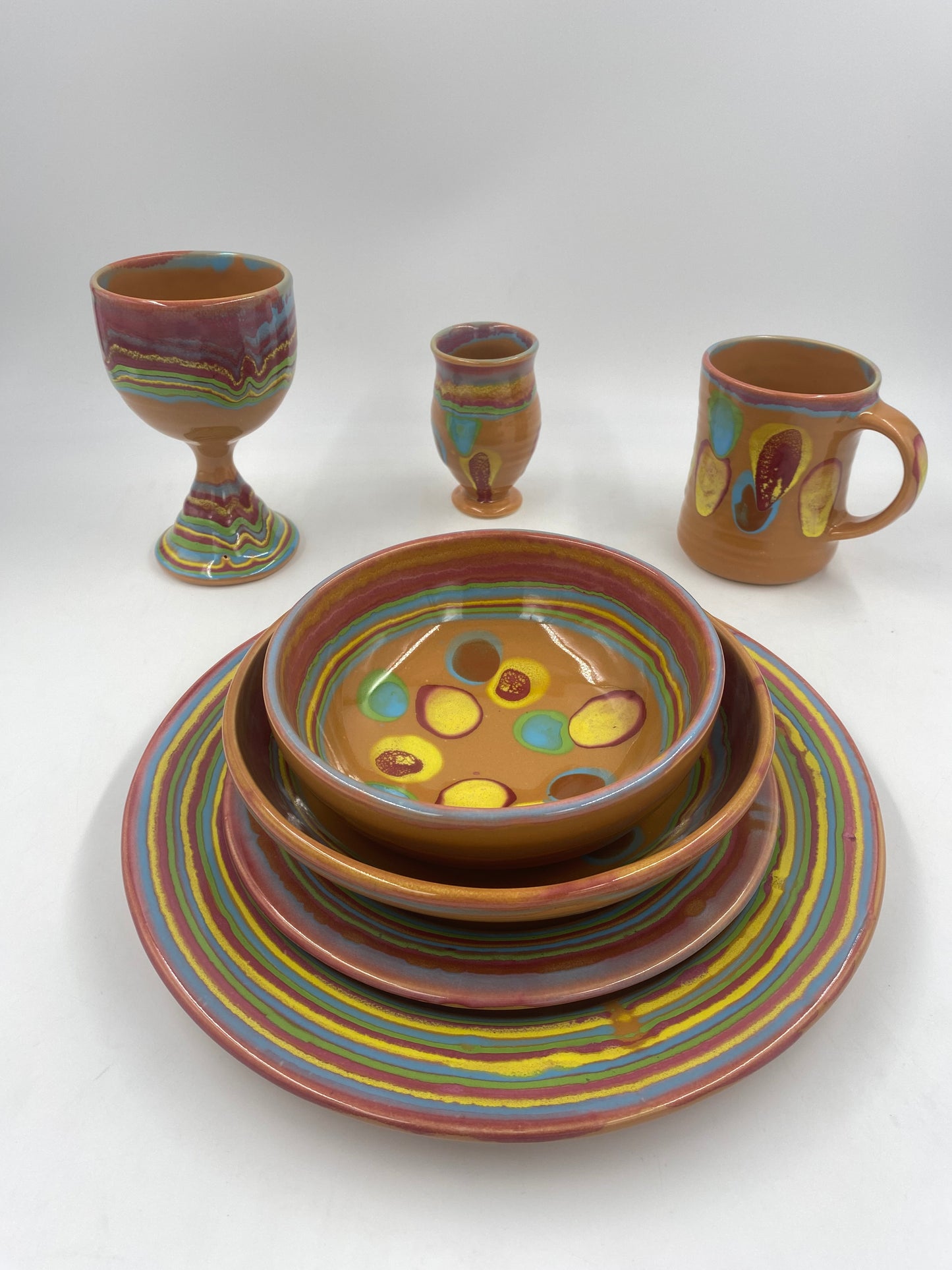 Saturn Orange Salad Plate - Lasser Ceramics