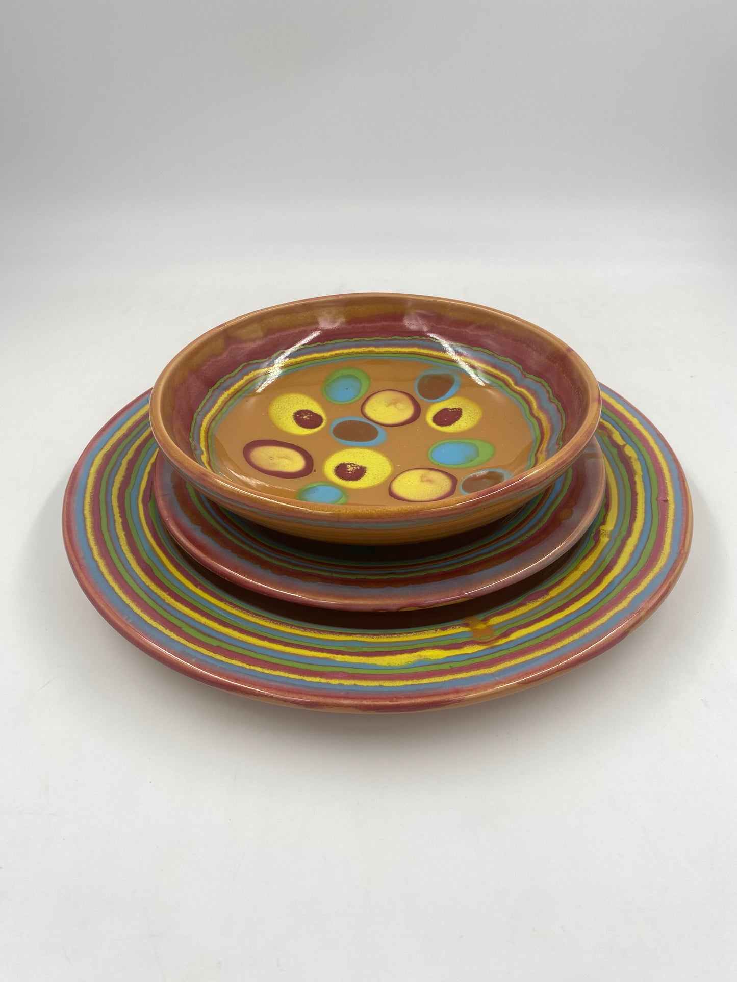 Saturn Orange Salad Plate - Lasser Ceramics