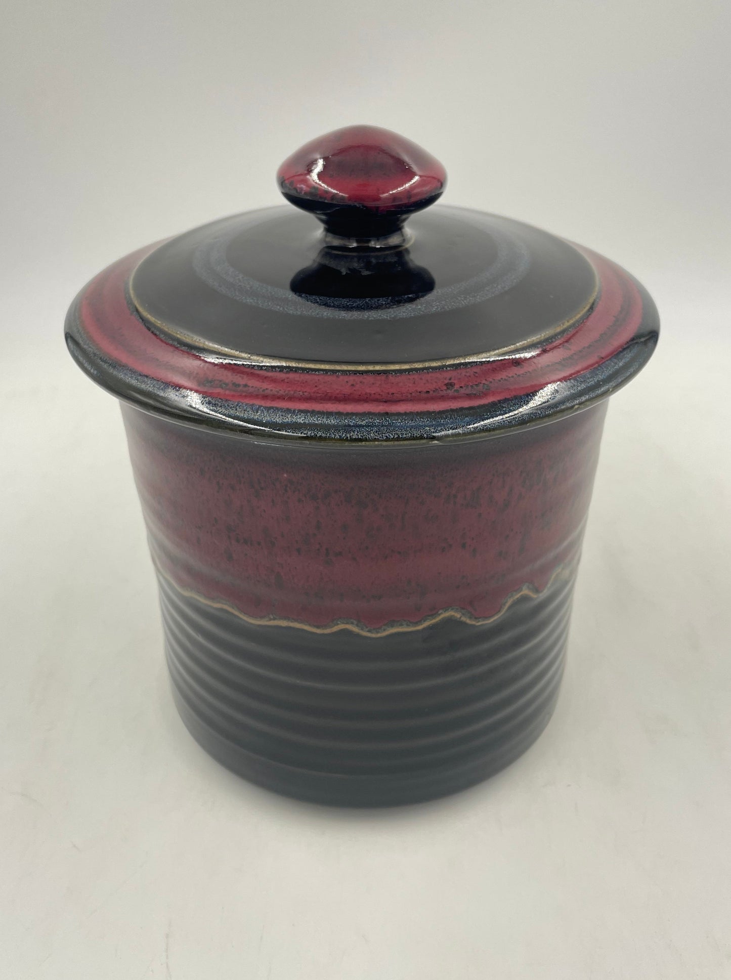 Midnight Tulip Cannister - Lasser Ceramics