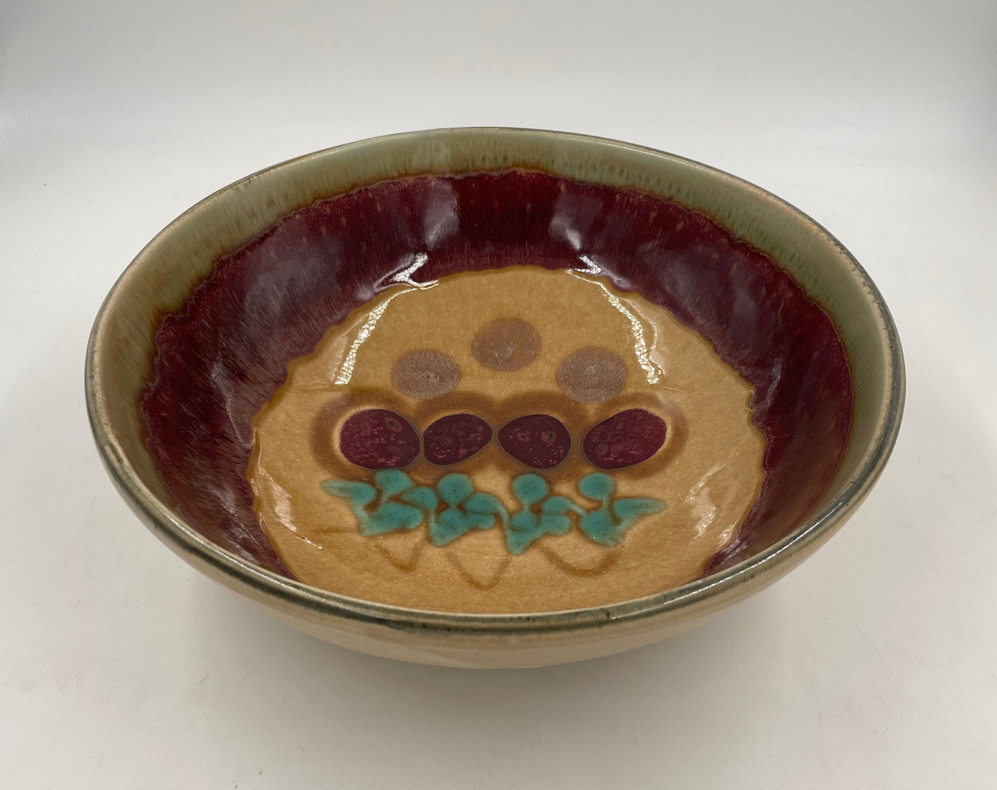 Red Tulip Serving Bowl