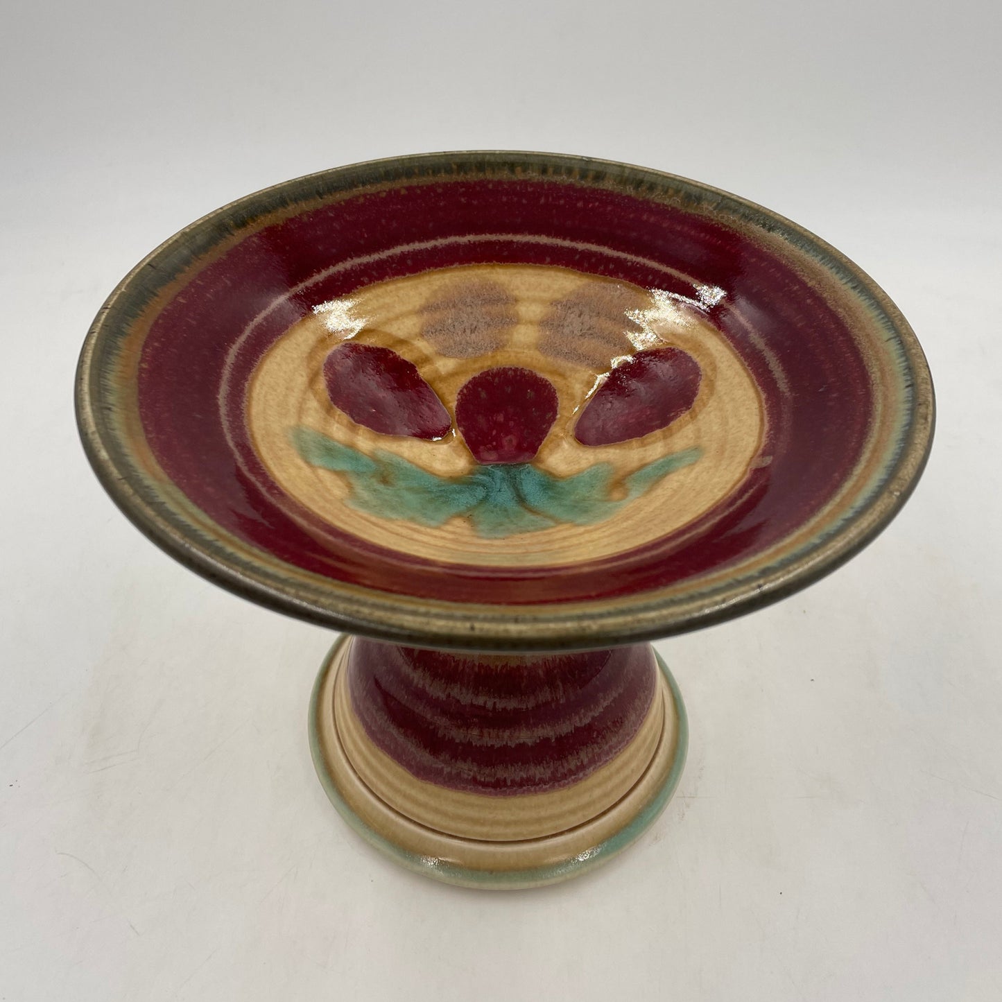 Red Tulip Monkey Bowl