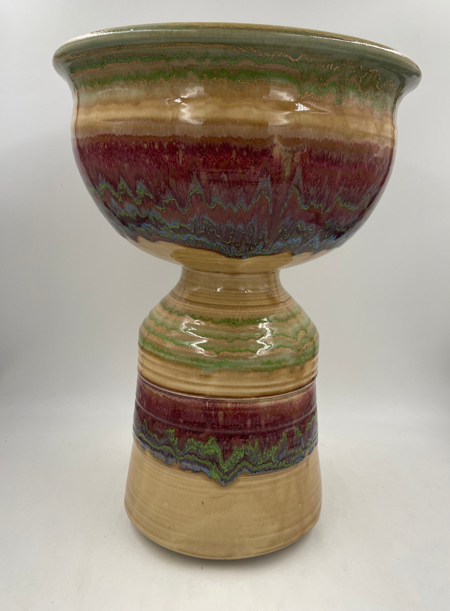Spanish Pedestal Planter - Lasser Ceramics