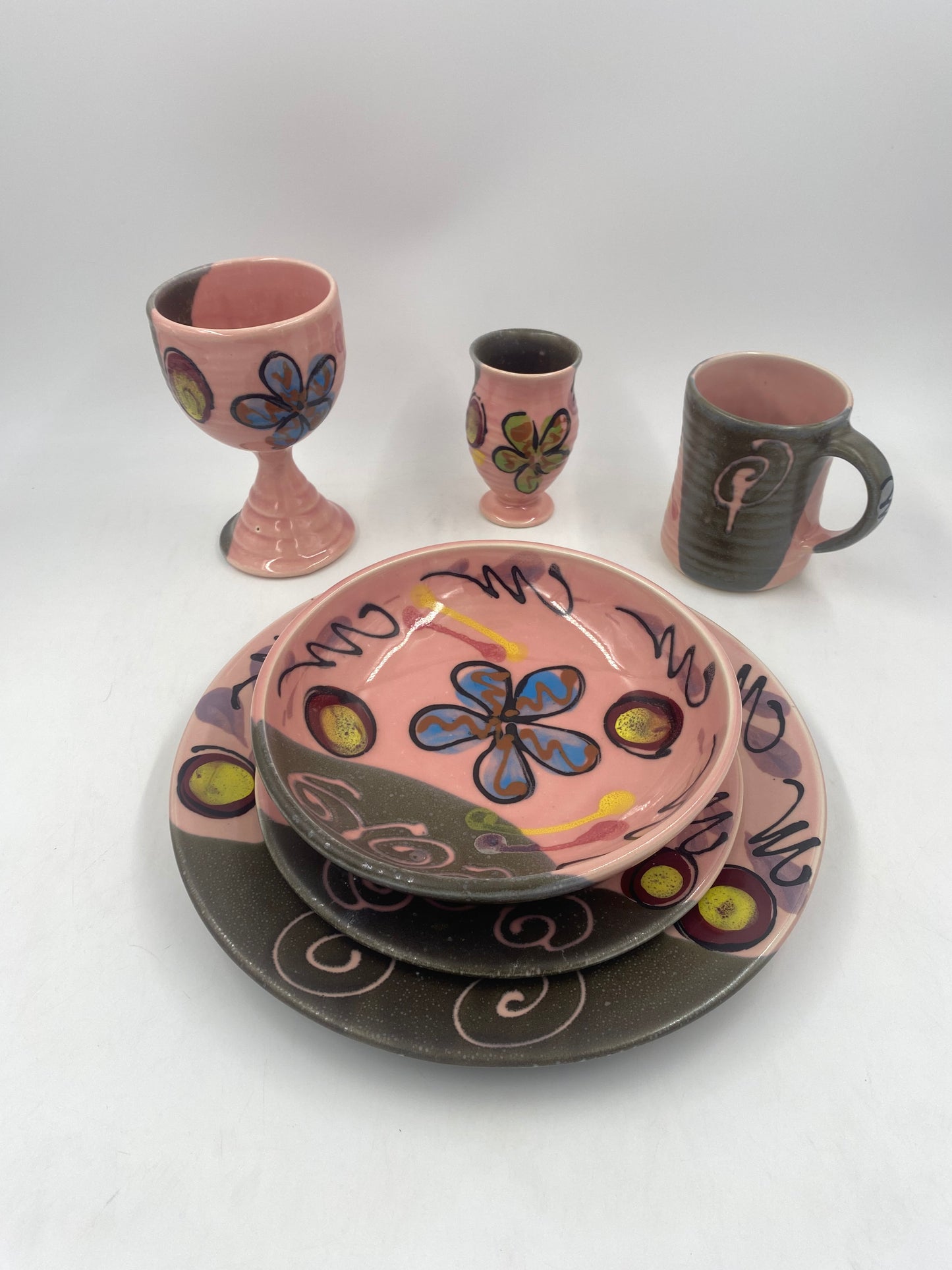 Pink Poppy Salad Plate - Lasser Ceramics