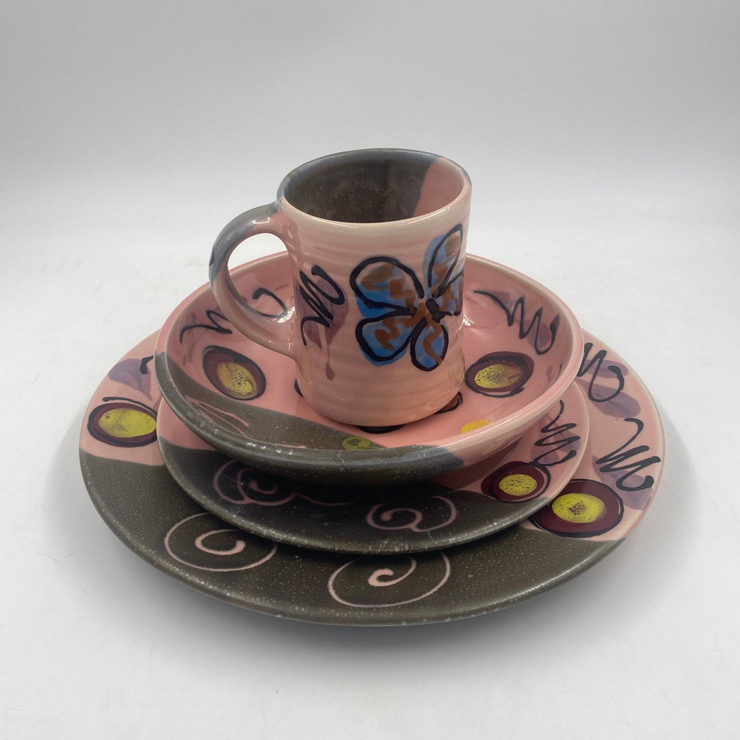Pink Poppy Dinner Bowl - Lasser Ceramics