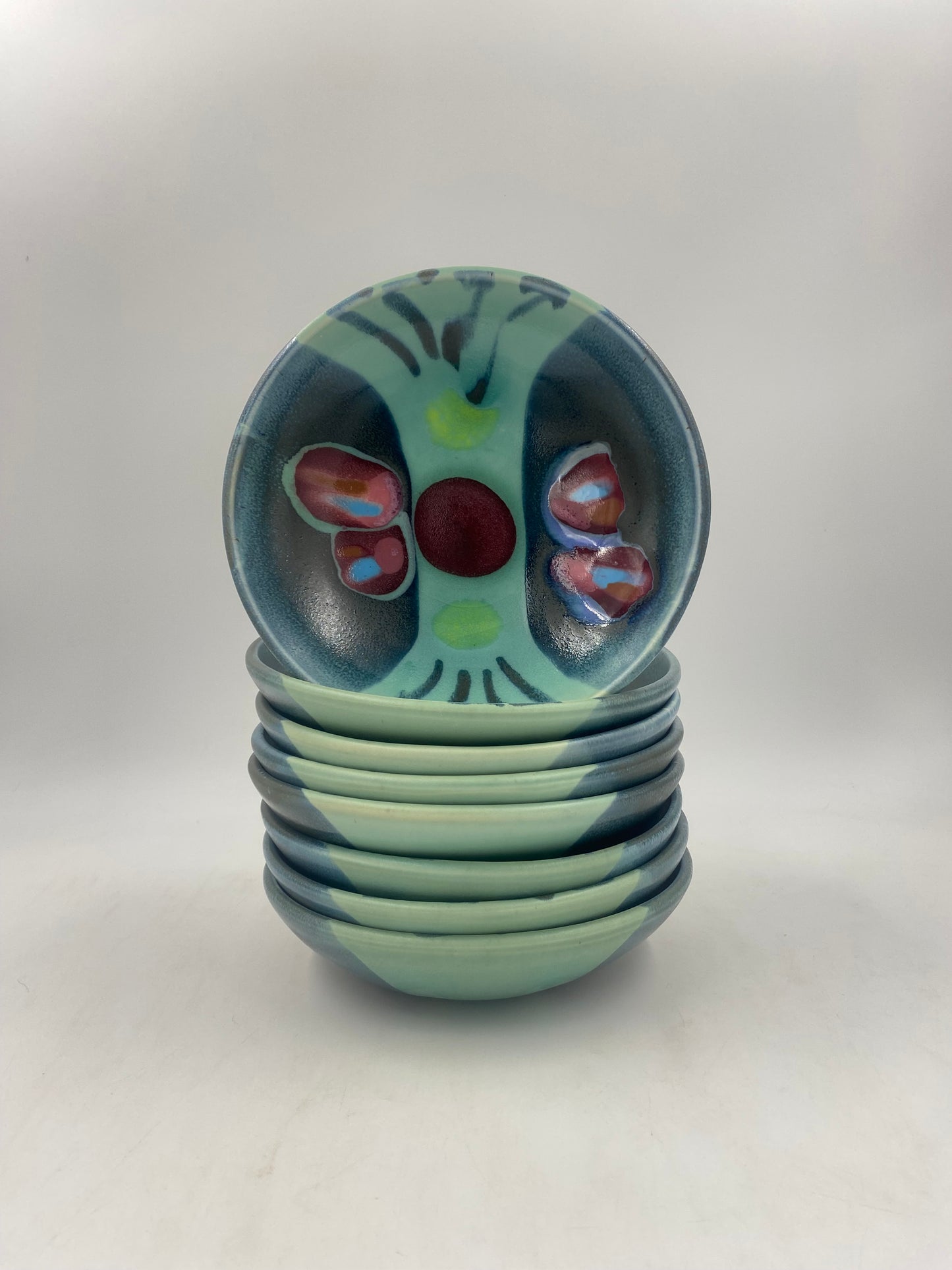 Green Black Dinner Bowl - Lasser Ceramics