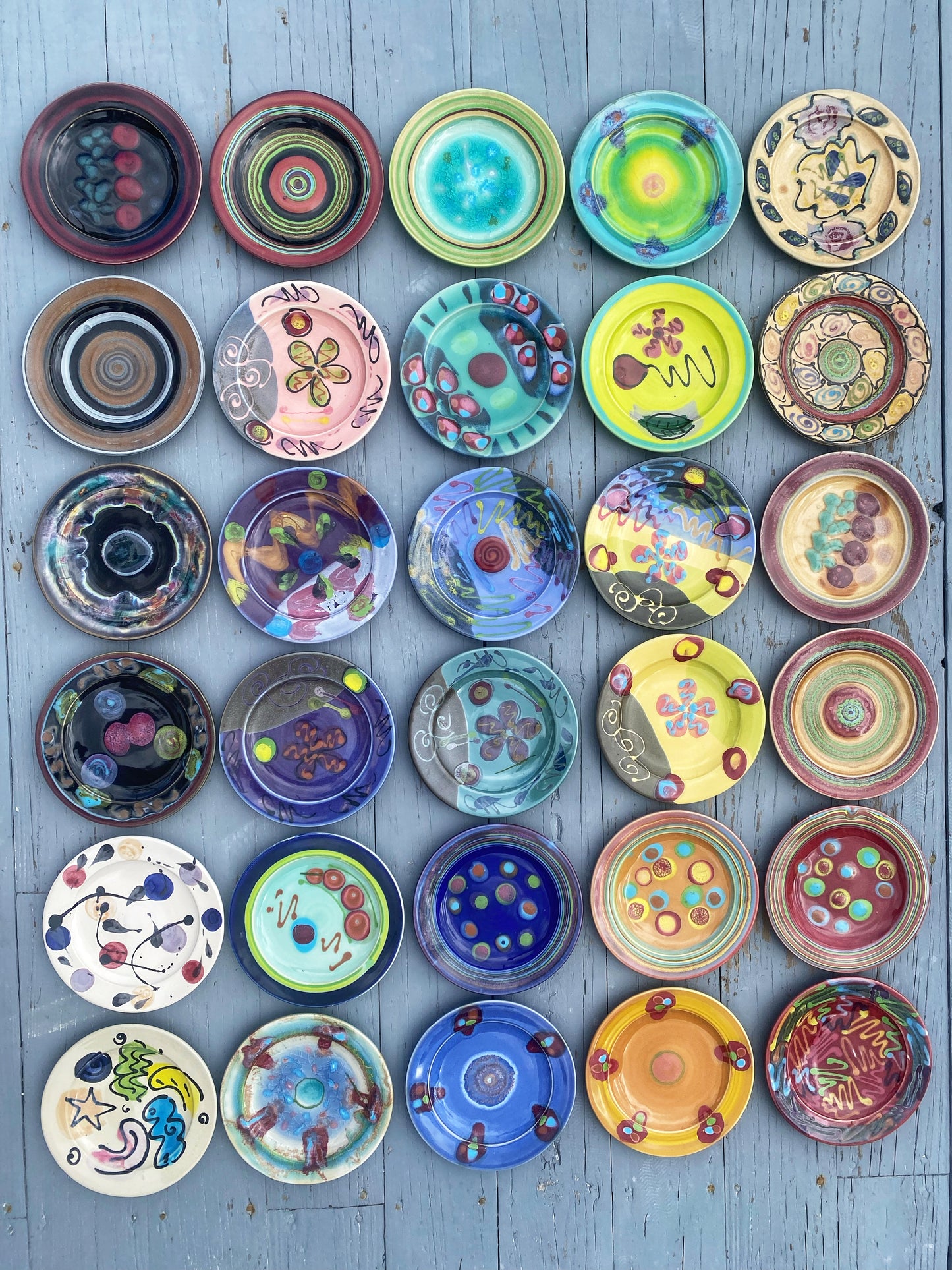 Fifty-Fifty Salad Plate - Lasser Ceramics