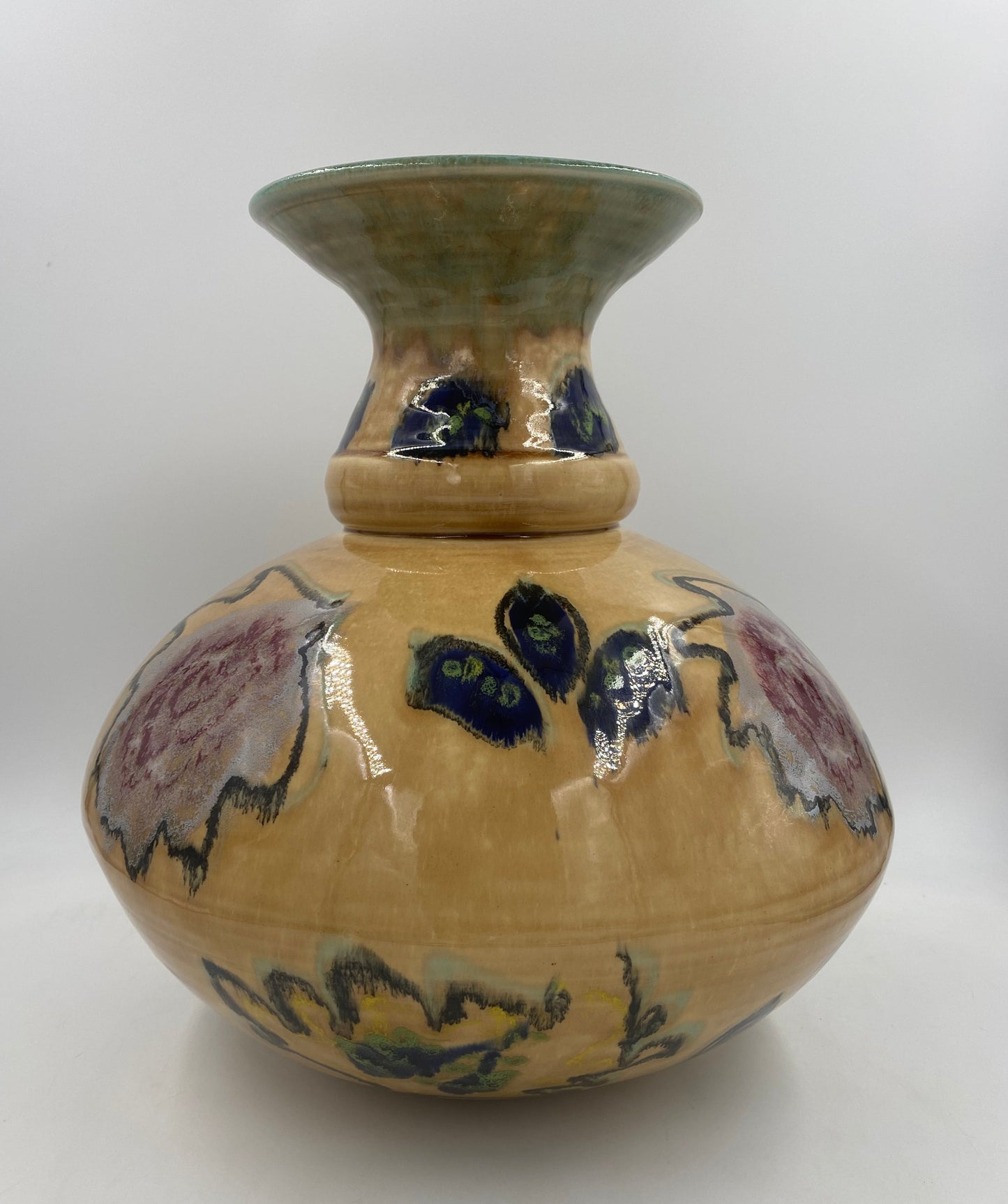 Vermont Rose Spittoon - Lasser Ceramics