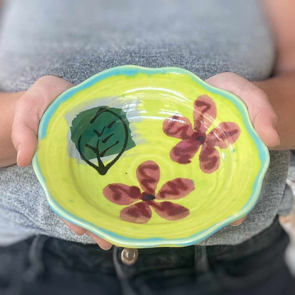 Volcano Carved Rim Bowl