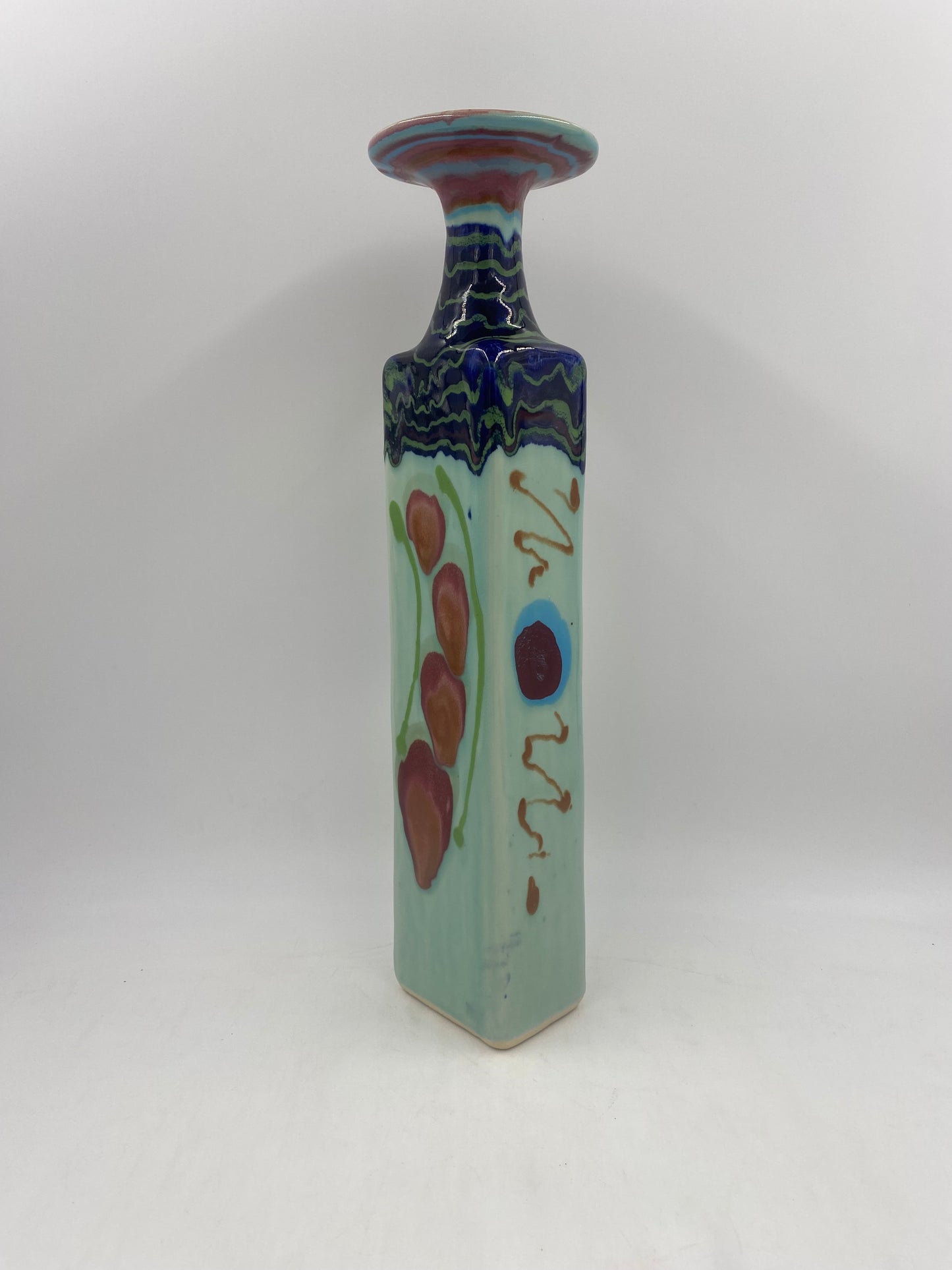 Jaded Square Bottle - Lasser Ceramics