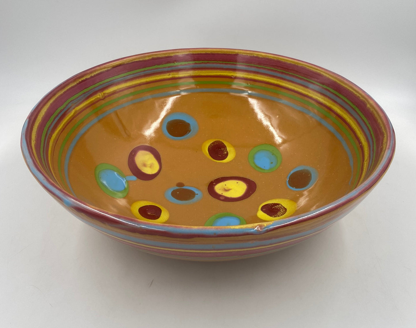 Saturn Orange Serving Bowl