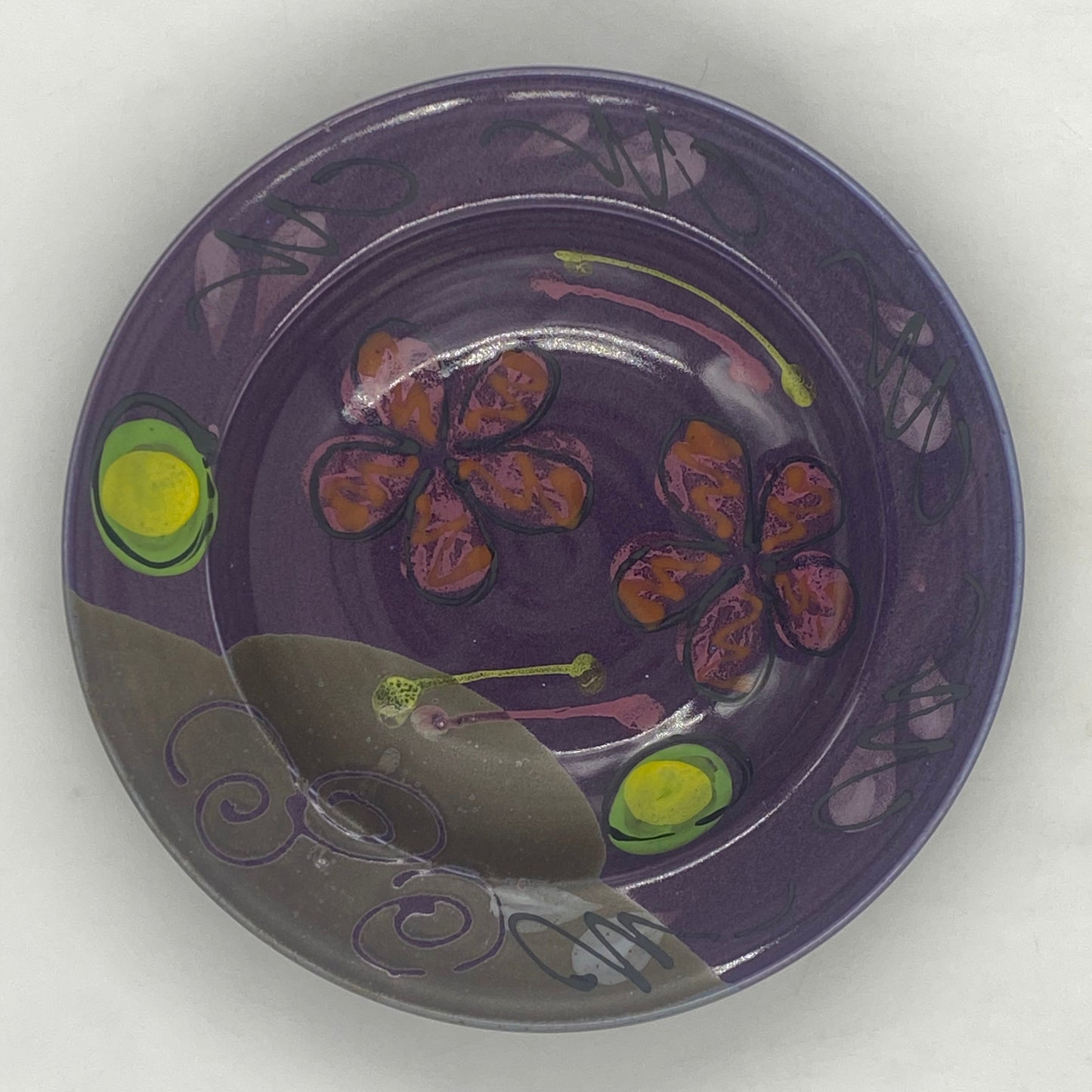 Purple Poppy Pasta Bowl - Lasser Ceramics