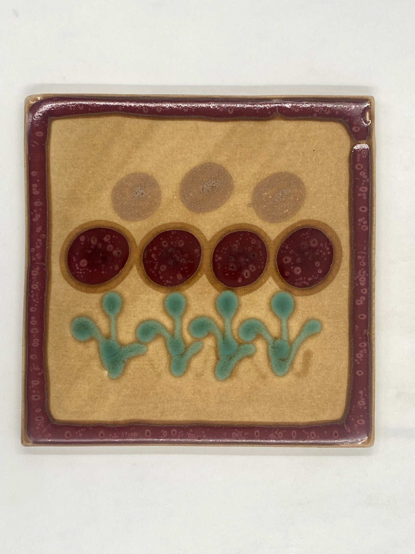 Red Tulip Tile - Lasser Ceramics