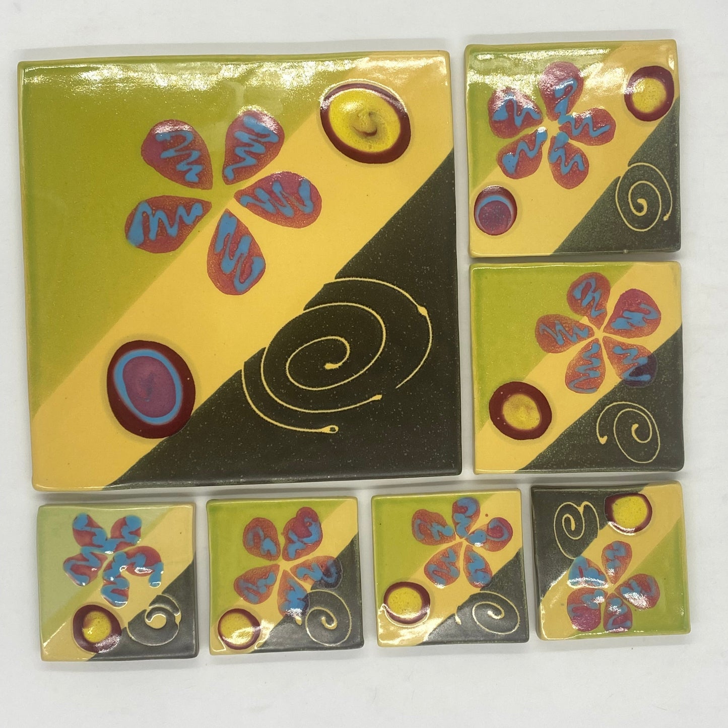 Marigold Poppy Tile - Lasser Ceramics