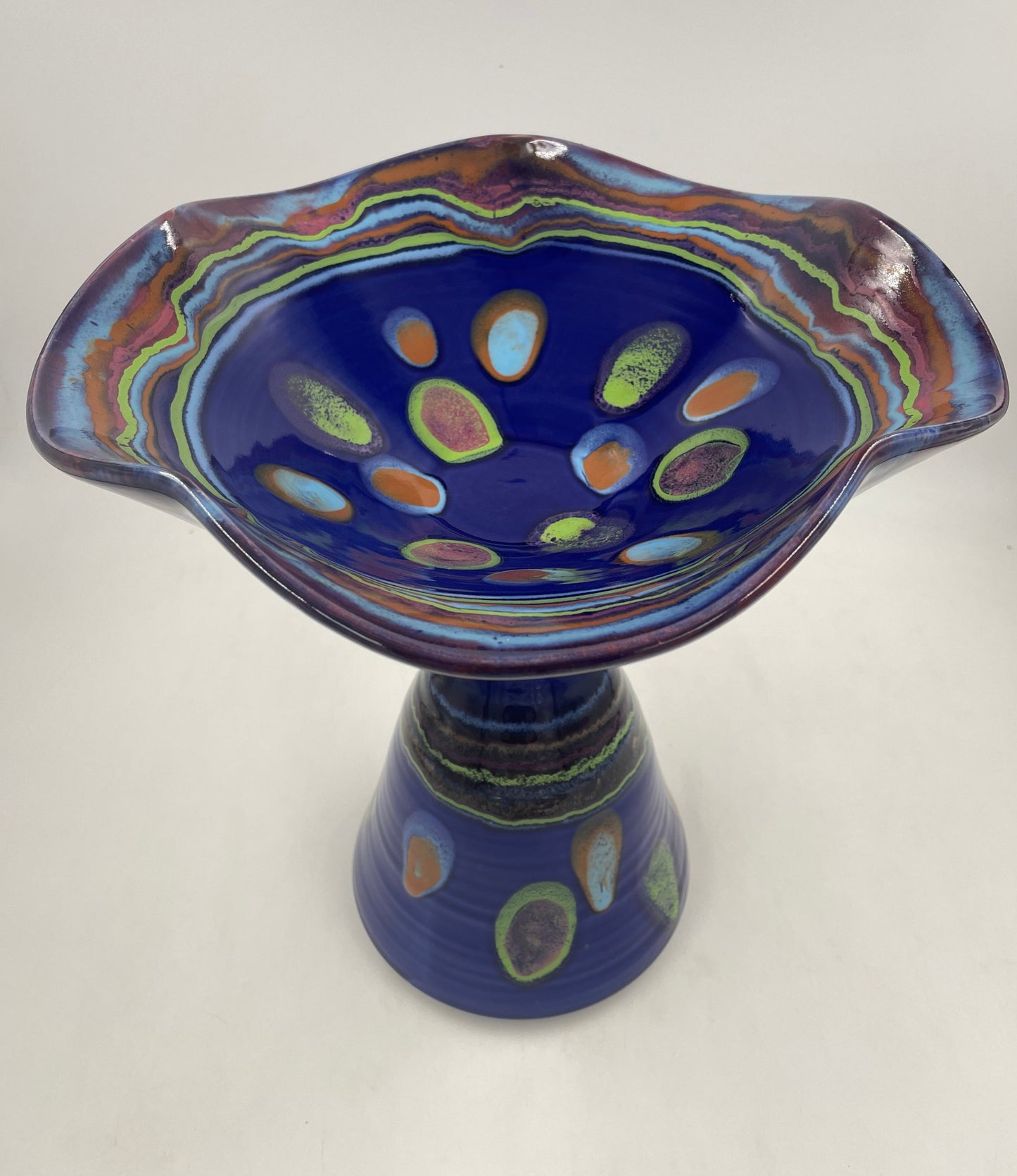 Galaxy Blue Compote Bowl