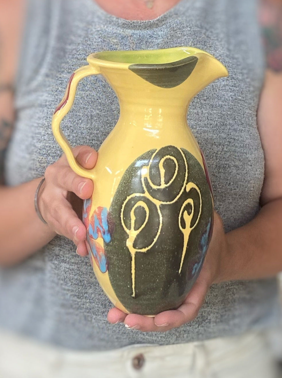 Marigold Poppy Petite Pitcher - Lasser Ceramics