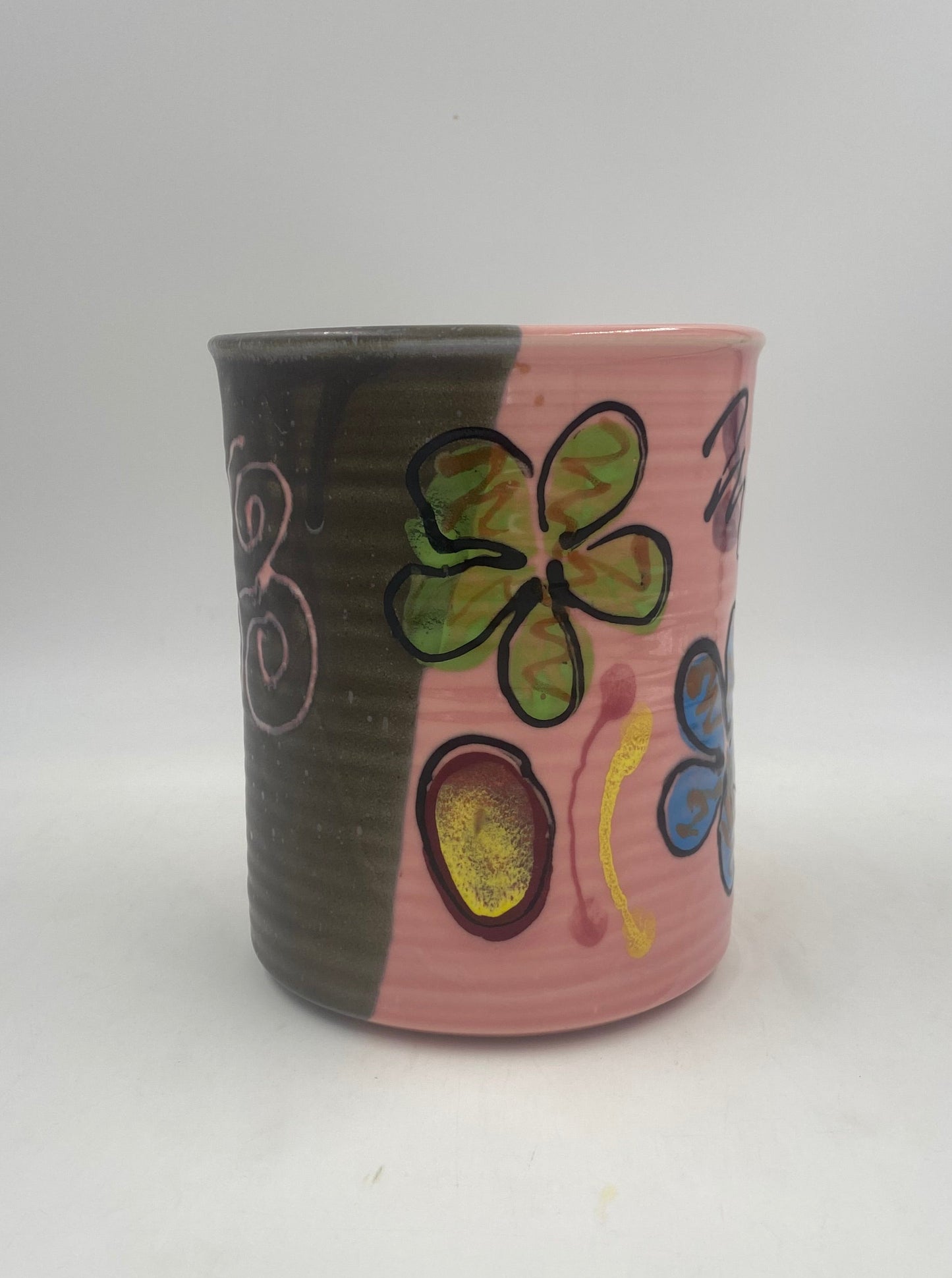 Pink Poppy Utensil Holder