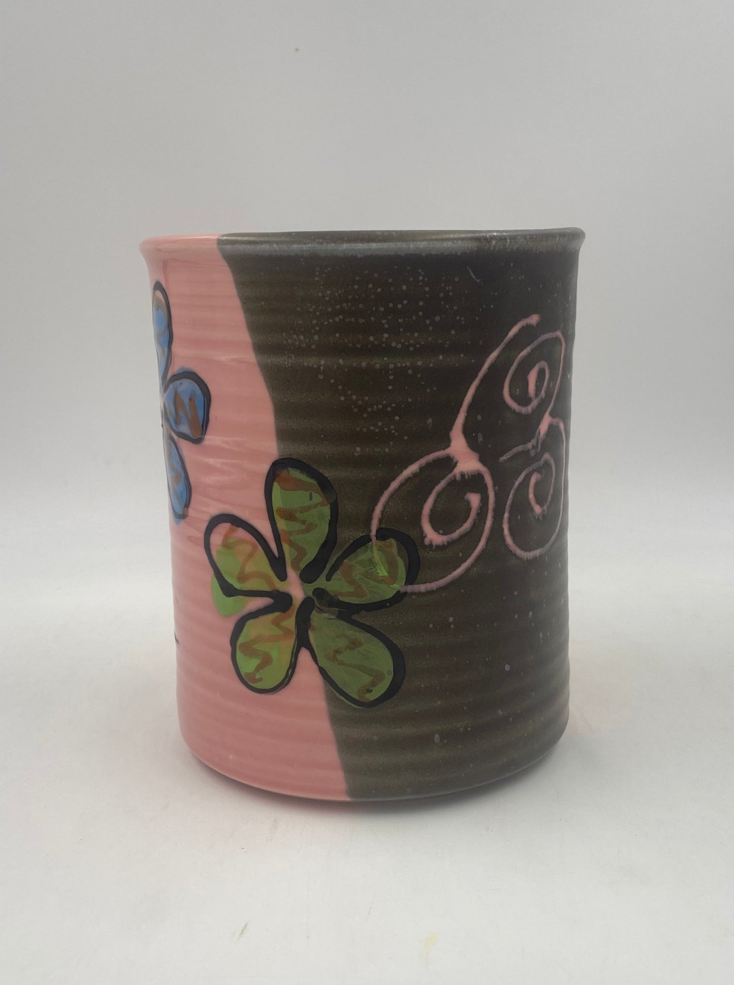 Pink Poppy Utensil Holder