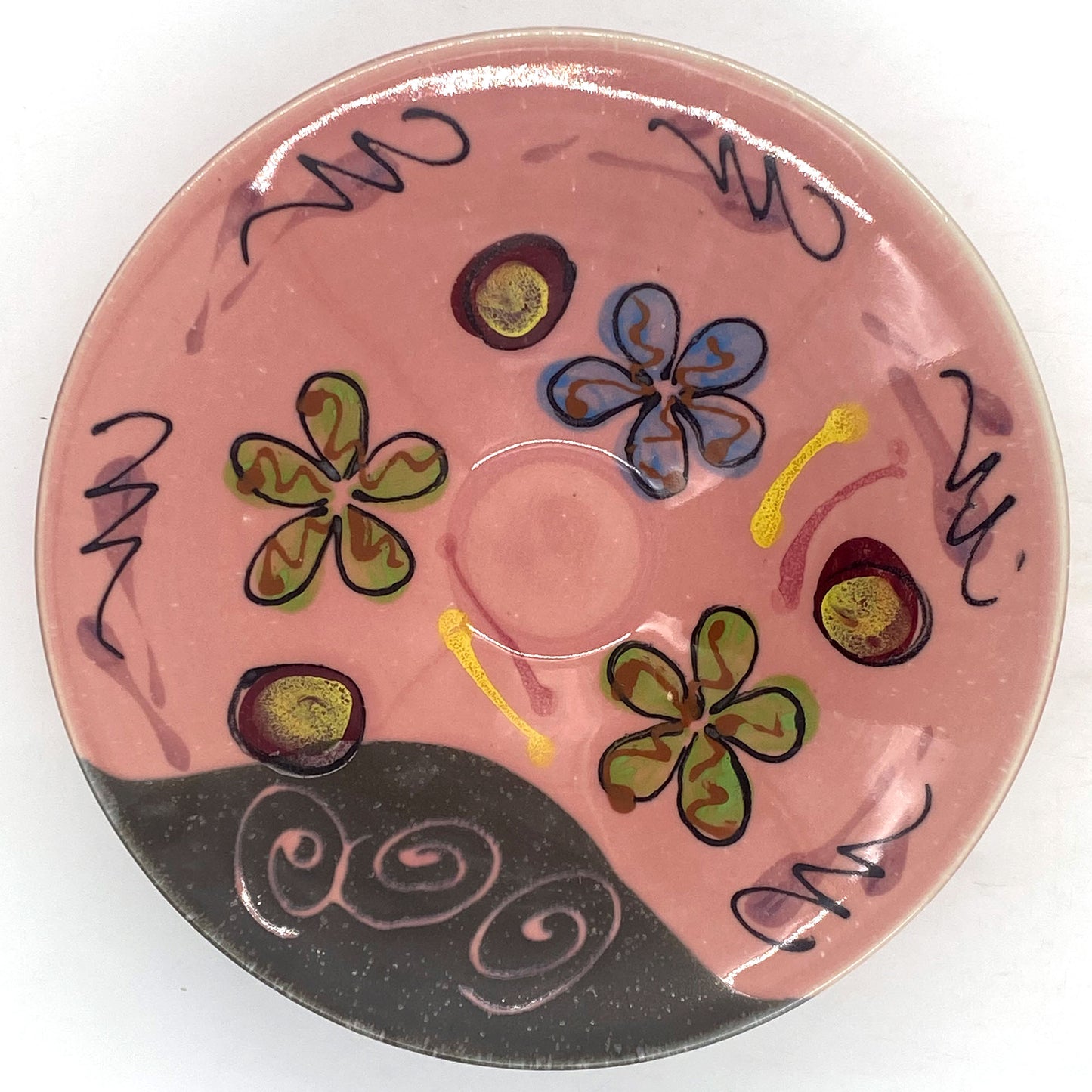 Pink Poppy Conical Bowl - Lasser Ceramics