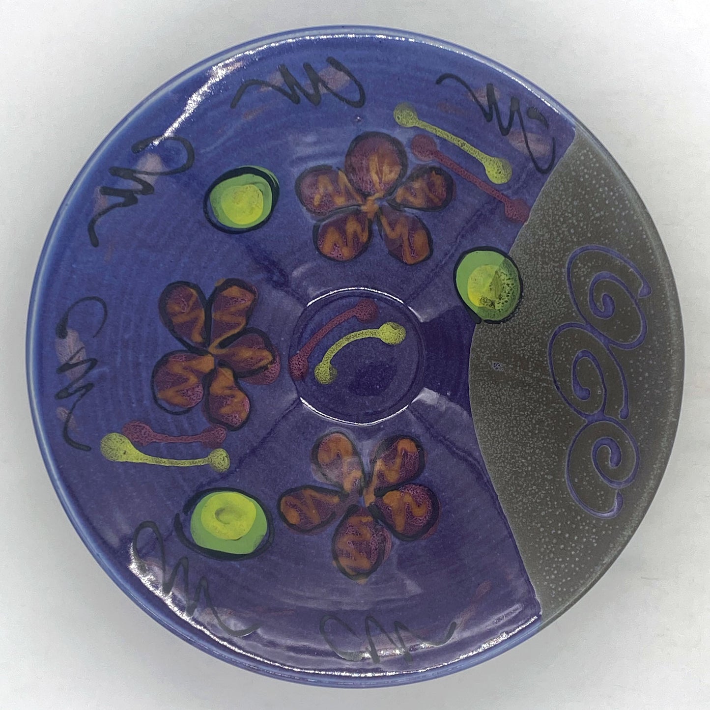 Purple Poppy Conical Bowl - Lasser Ceramics