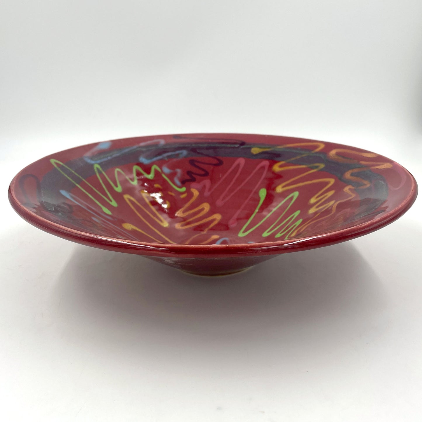 Red Craze Conical Bowl