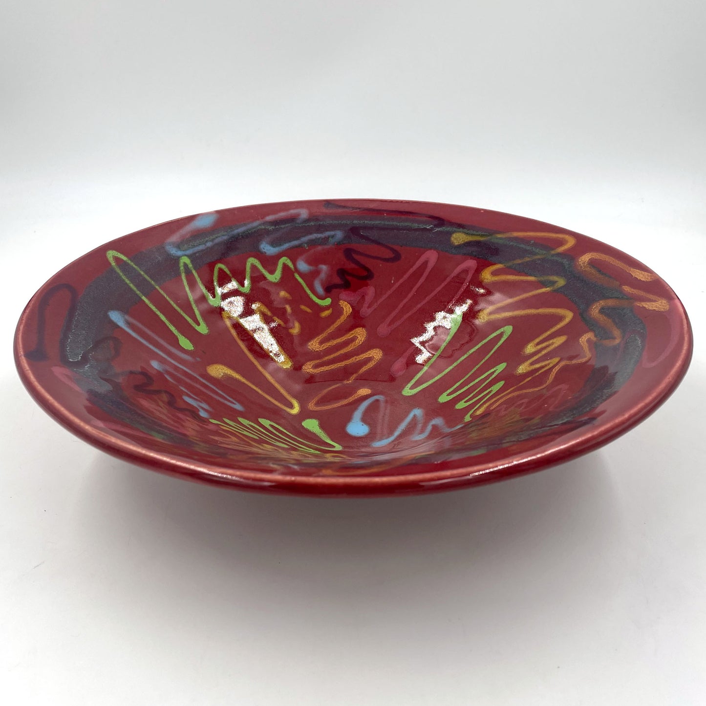 Red Craze Conical Bowl - Lasser Ceramics