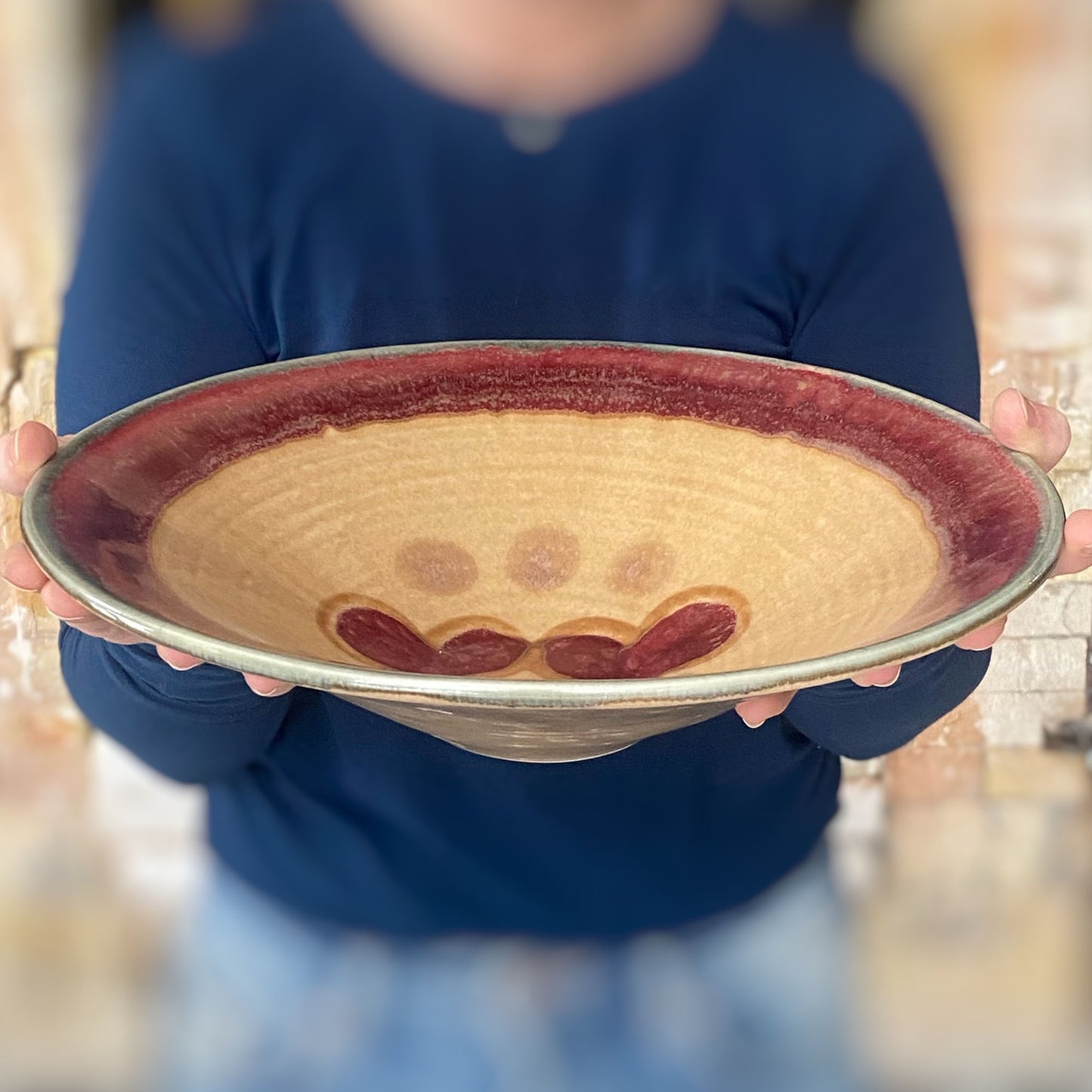 Red Tulip Conical Bowl