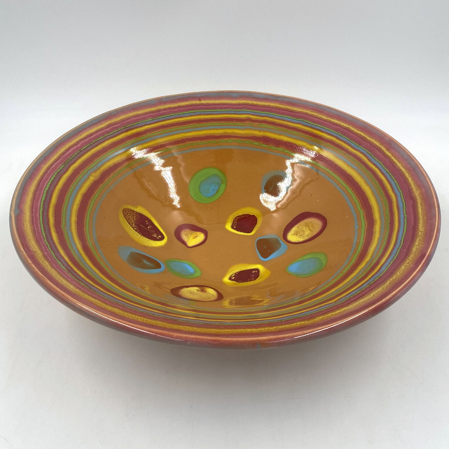 Saturn Orange Conical Bowl