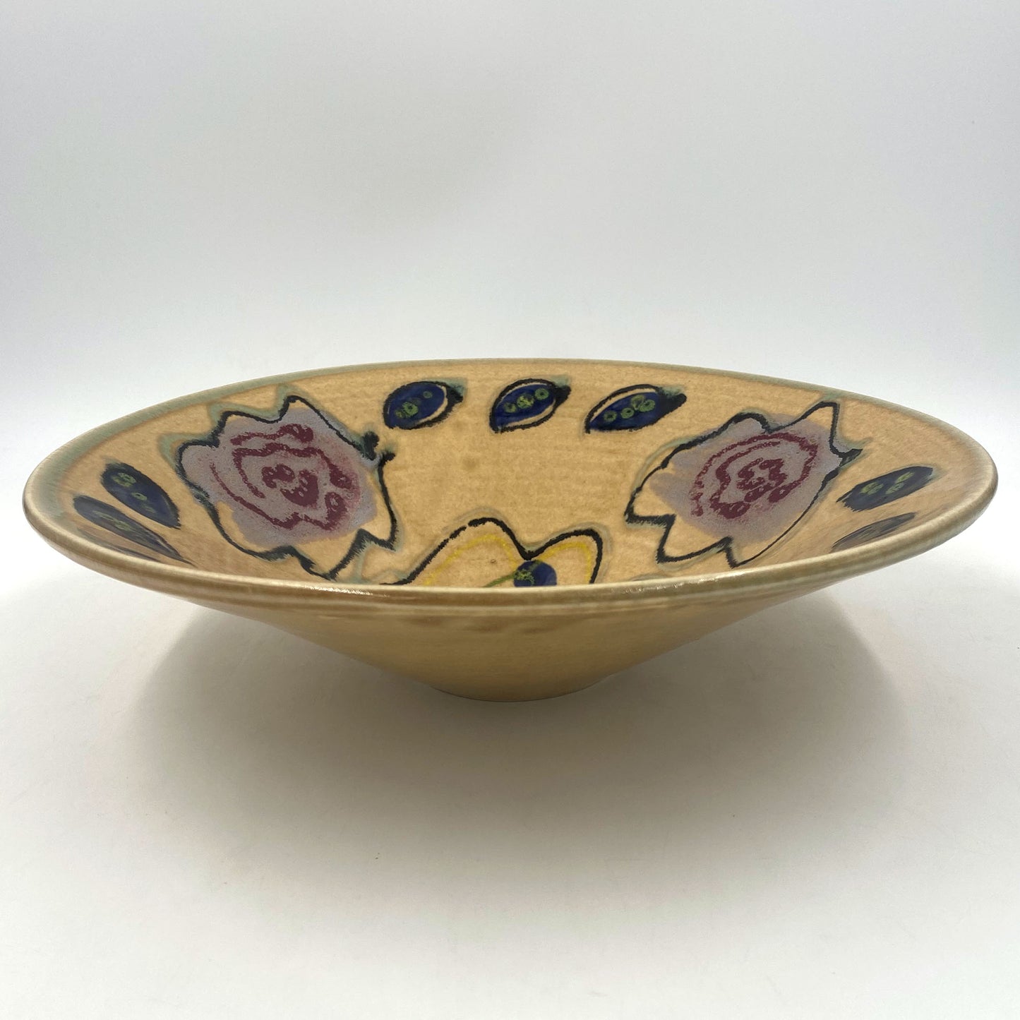 Vermont Rose Conical Bowl - Lasser Ceramics
