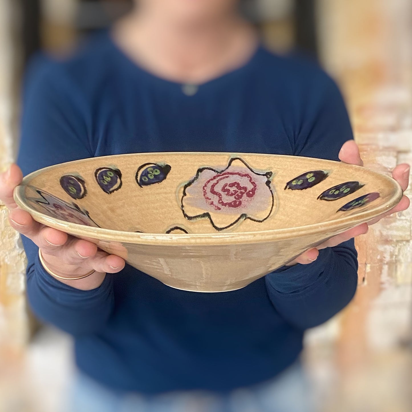 Vermont Rose Conical Bowl