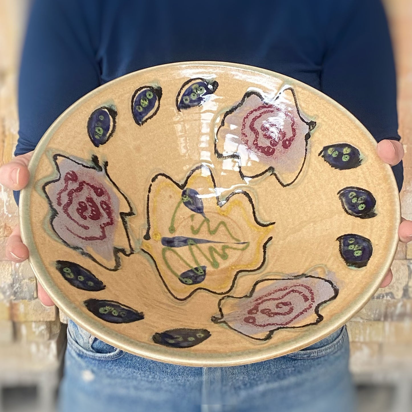 Vermont Rose Conical Bowl - Lasser Ceramics
