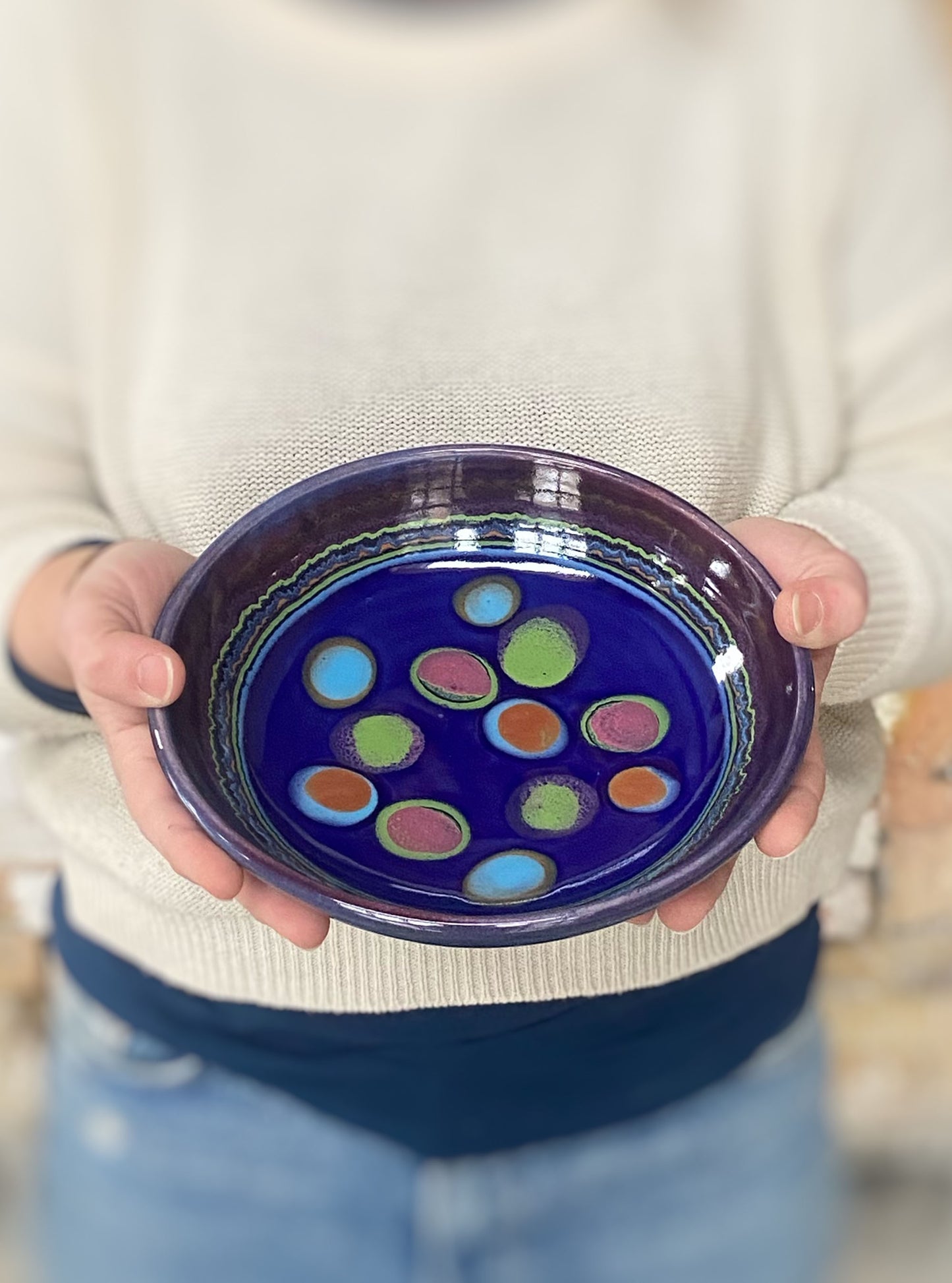 Galaxy Blue Dinner Bowl