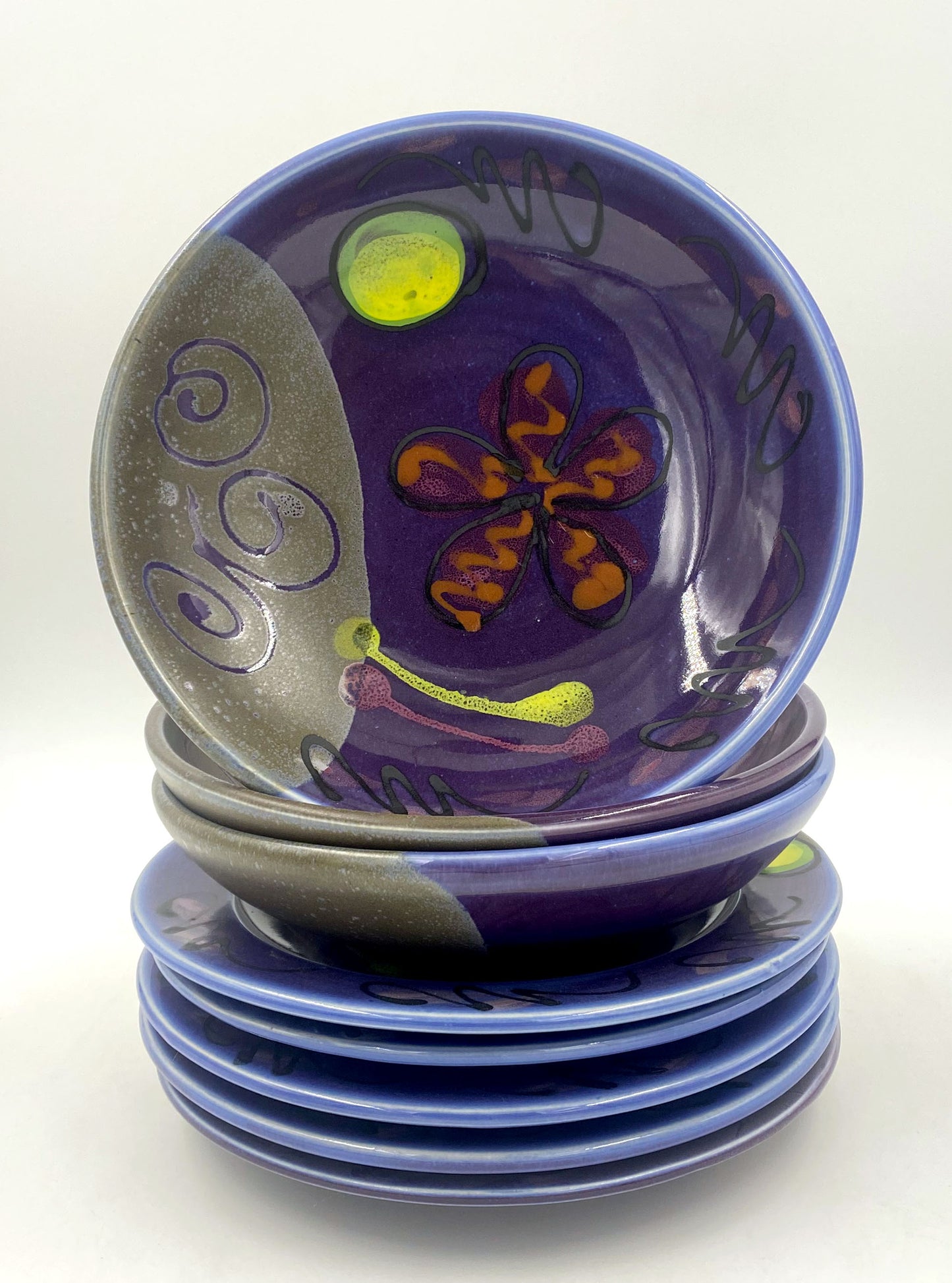 Purple Poppy Dinner Bowl