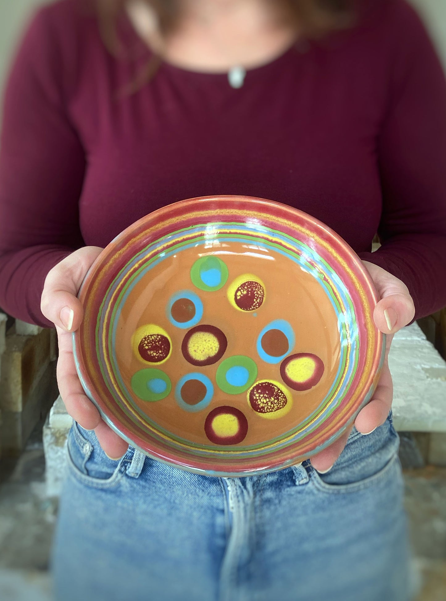 Saturn Orange Dinner Bowl