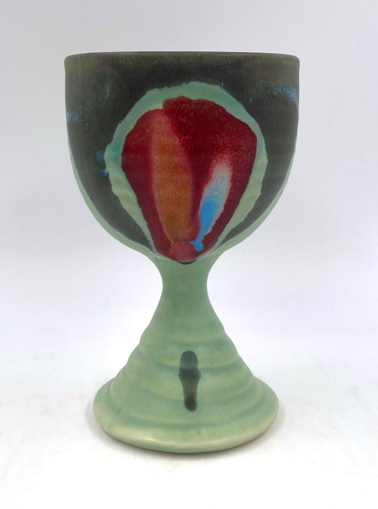 Green Black Goblet