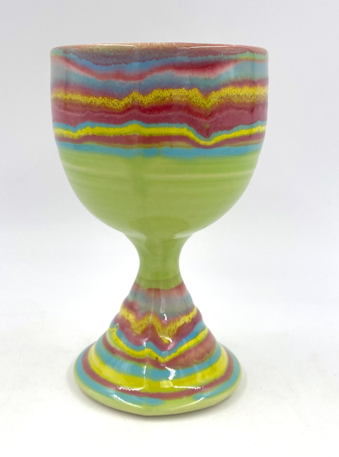 Planet Green Goblet - Lasser Ceramics