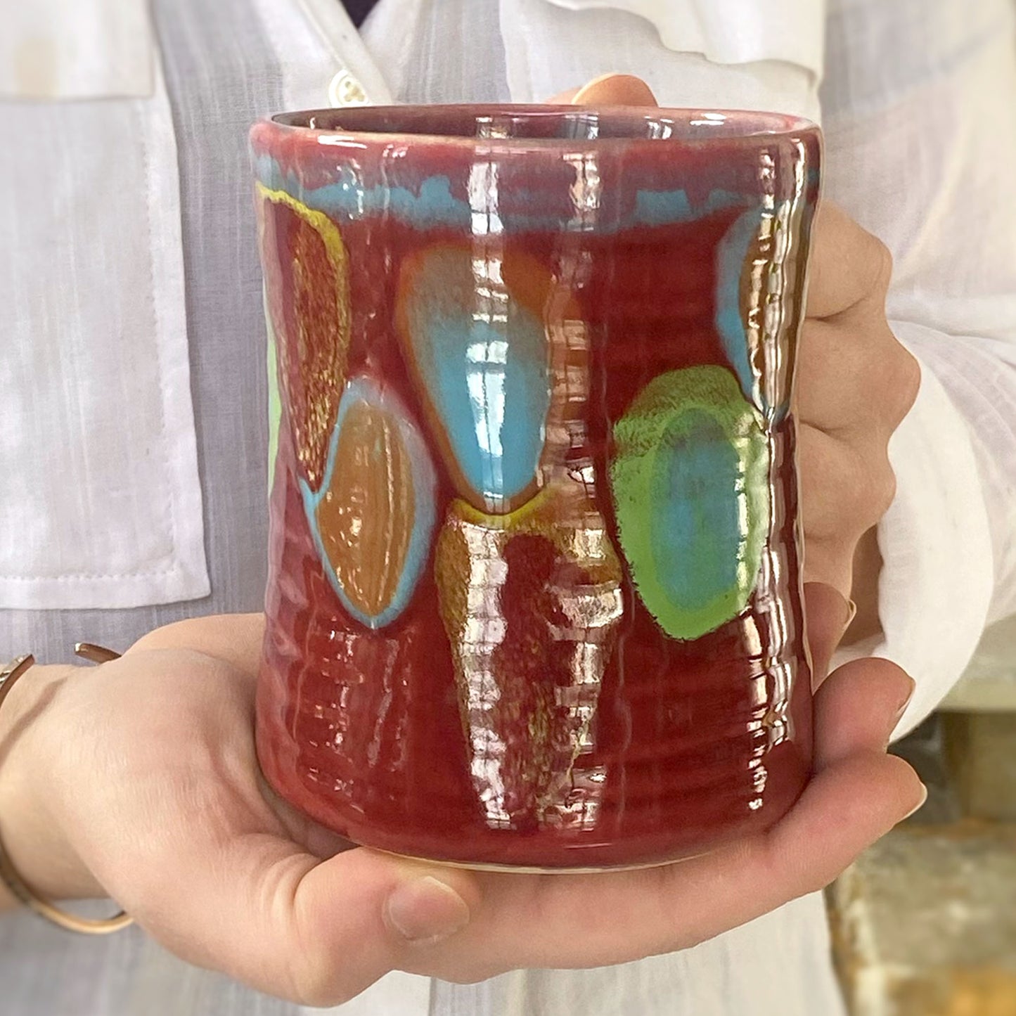 Asteroid Red Mug - Lasser Ceramics