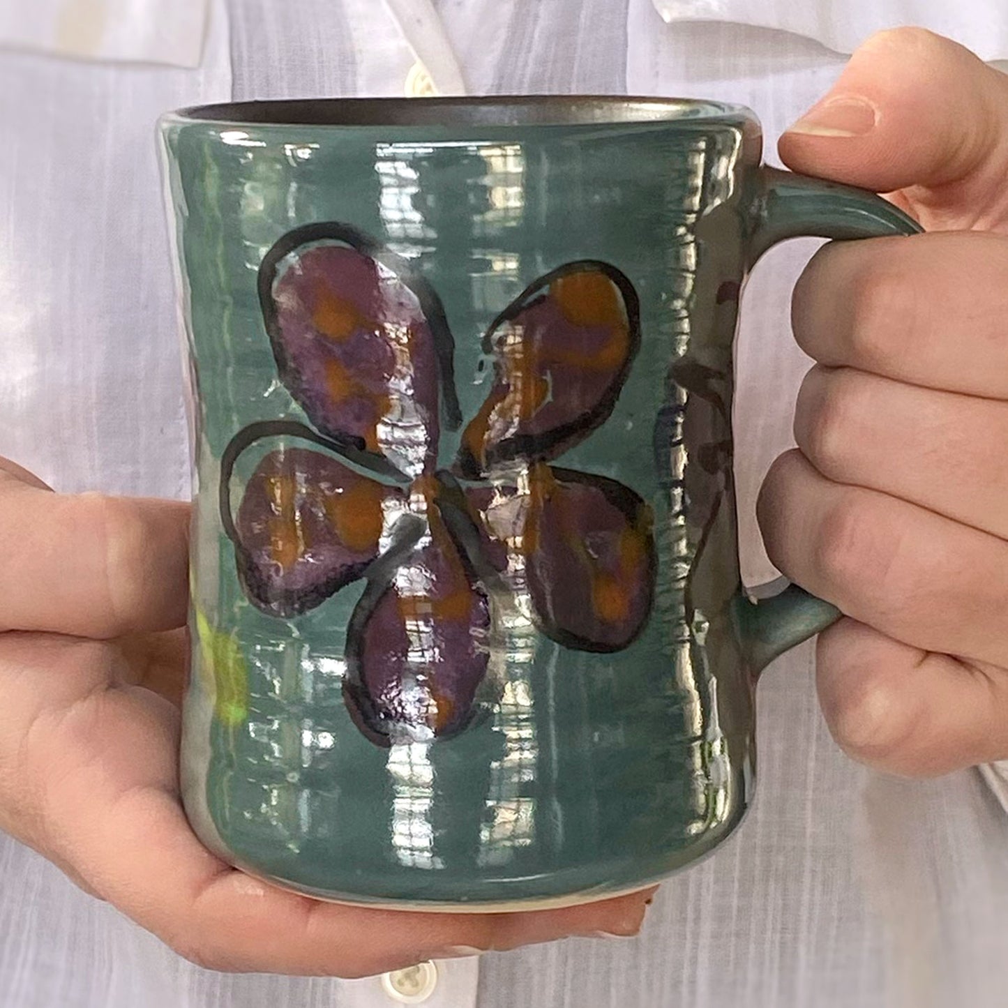 Green Poppy Mug