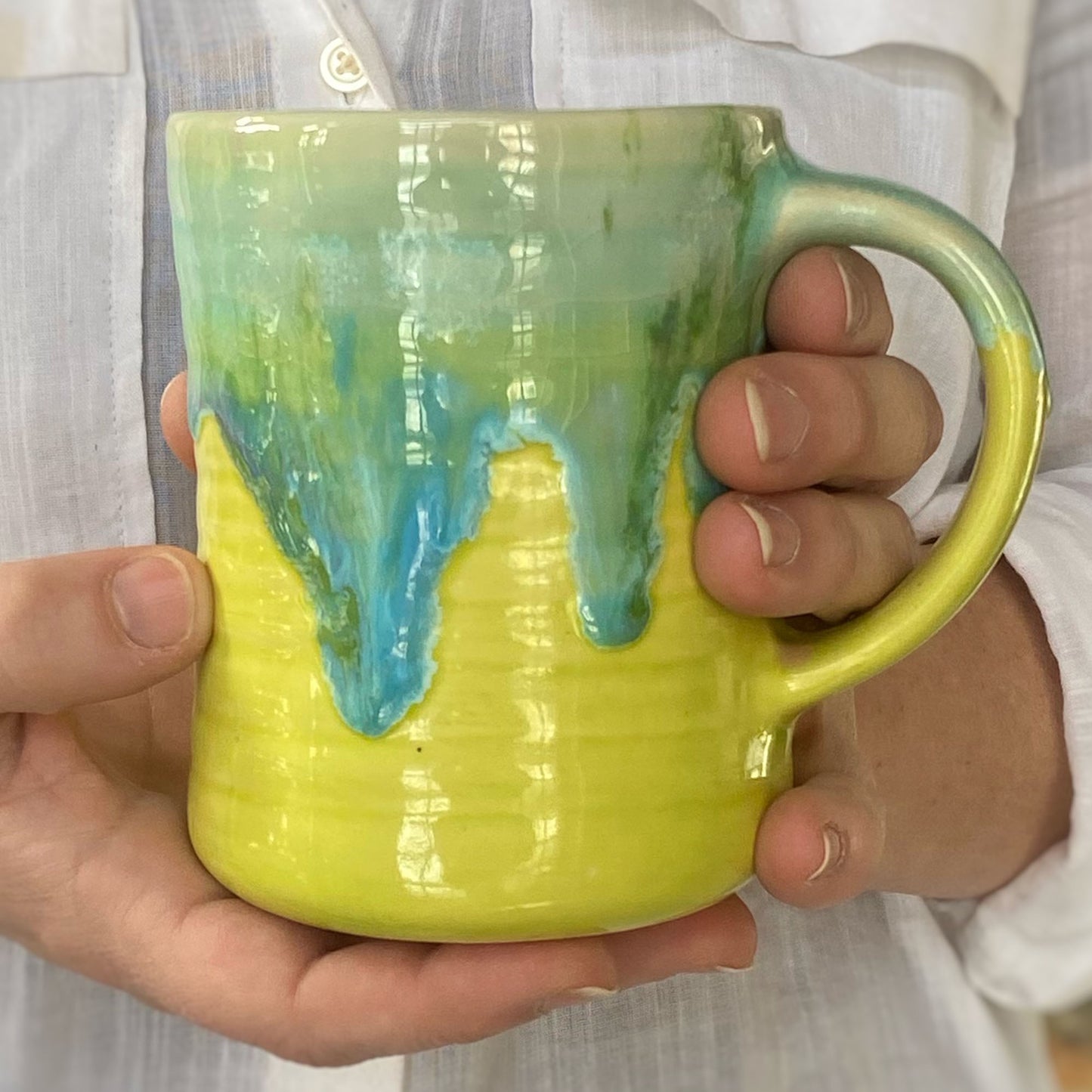 Ocean Green Blue Ceramic Plates/Dinnerware Set - Lasser Ceramics