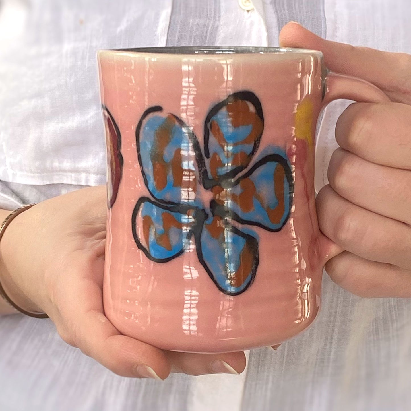 Pink Poppy Mug - Lasser Ceramics