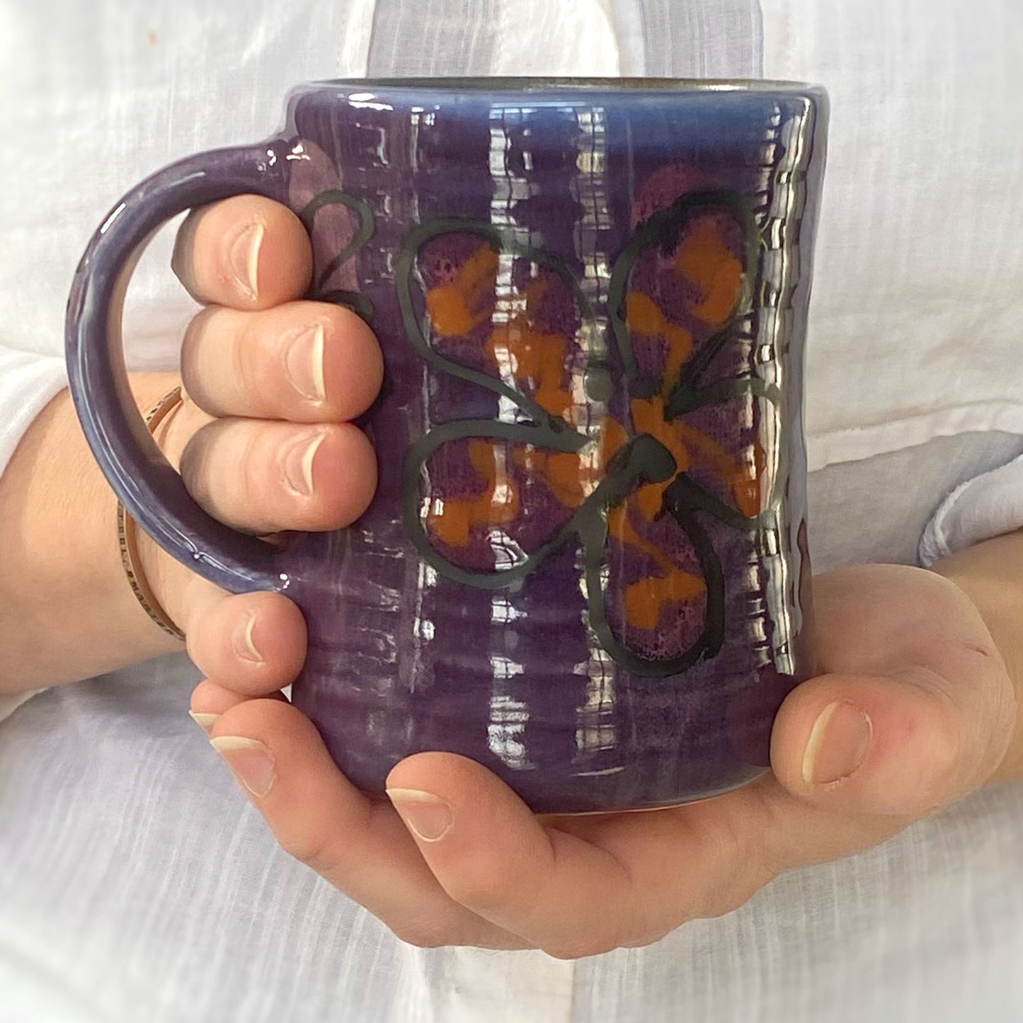 Purple Poppy Mug - Lasser Ceramics