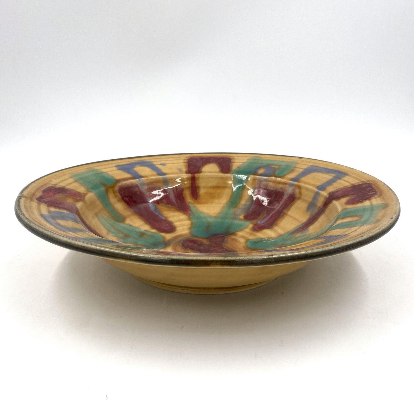 Red Tulip Pasta Bowl - Lasser Ceramics