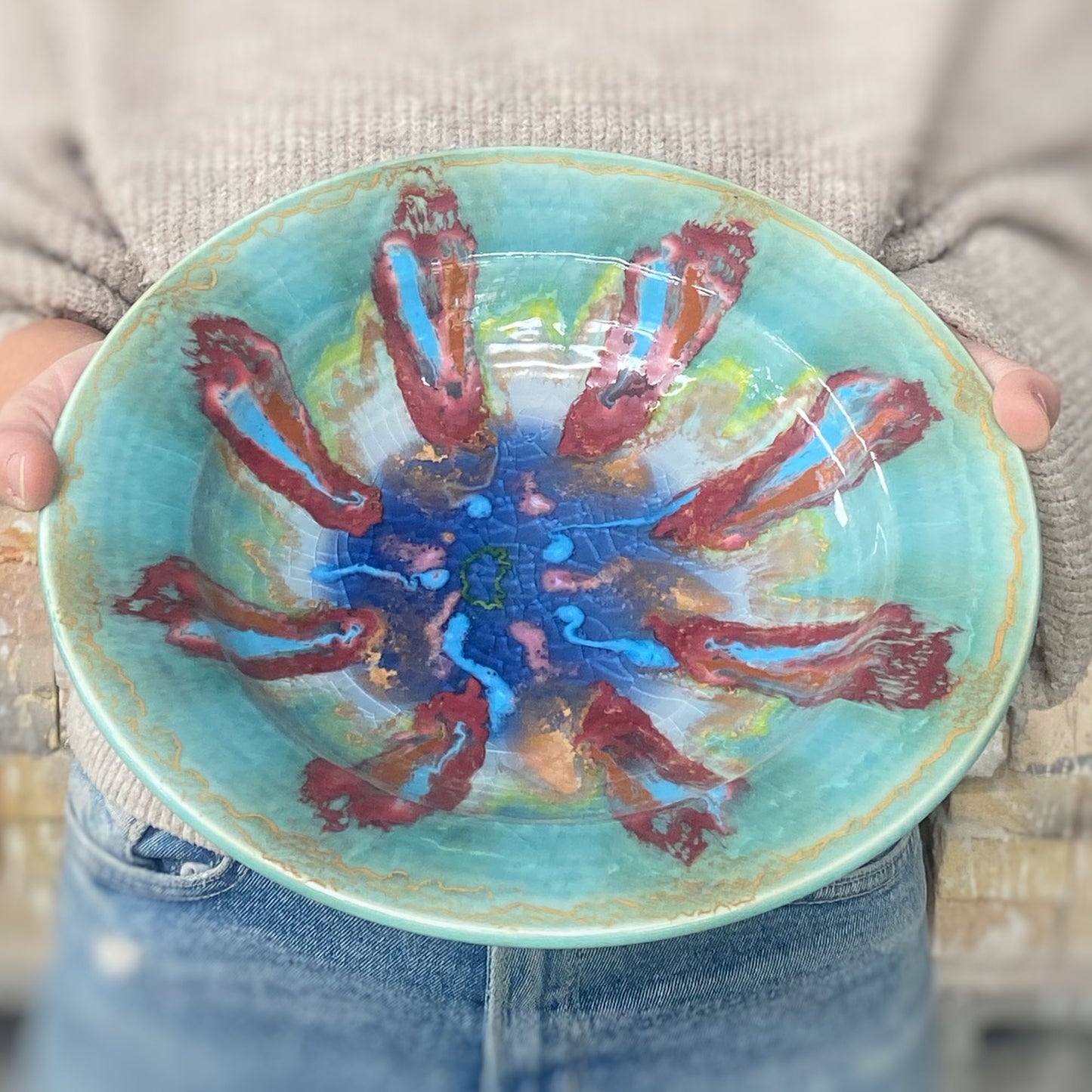 Sand Dollar Pasta Bowl - Lasser Ceramics